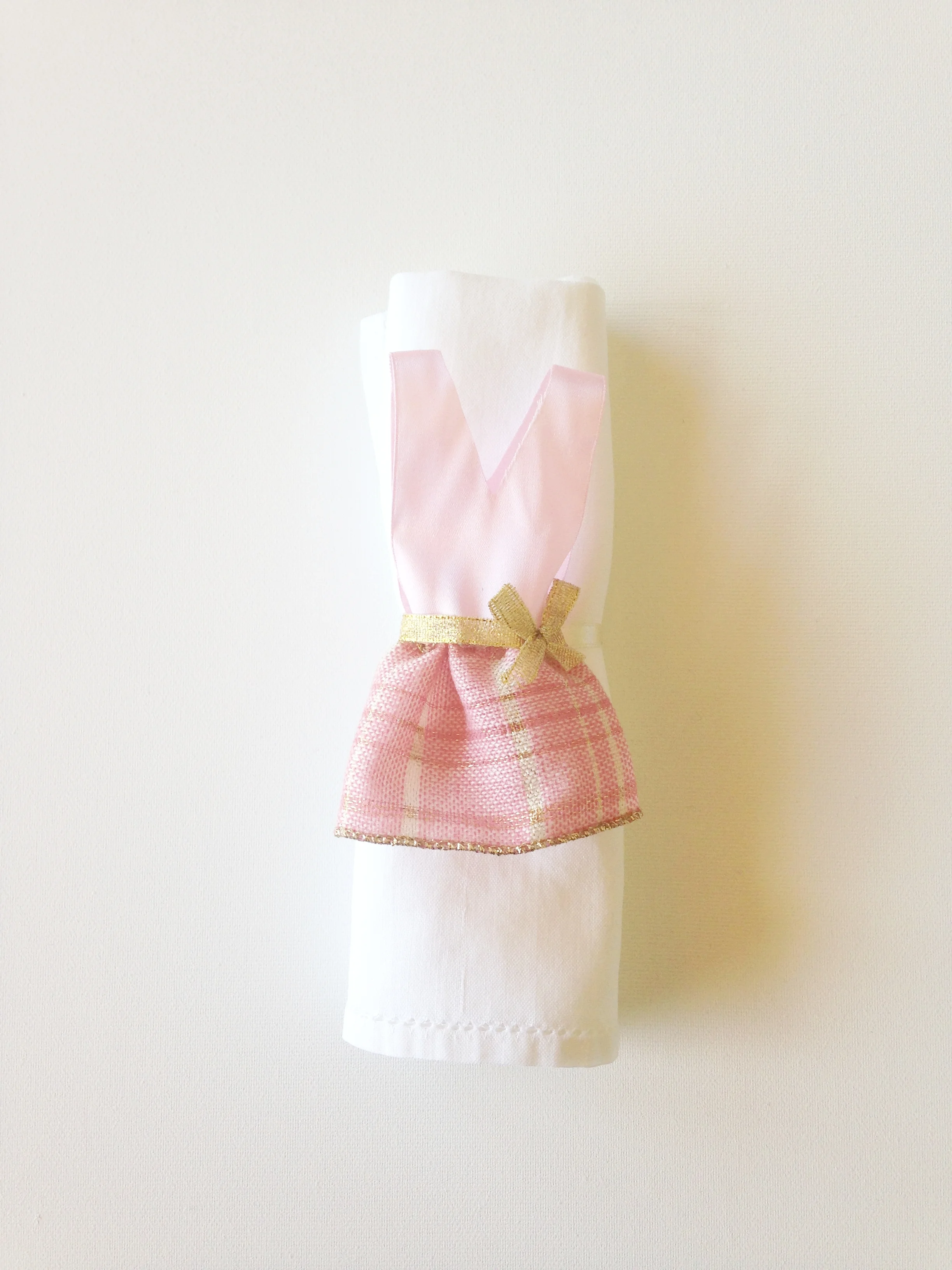  Satin and Fabric with Satin Silk Ribbon.&nbsp;&nbsp; $60 set of 12 different color dresses.  