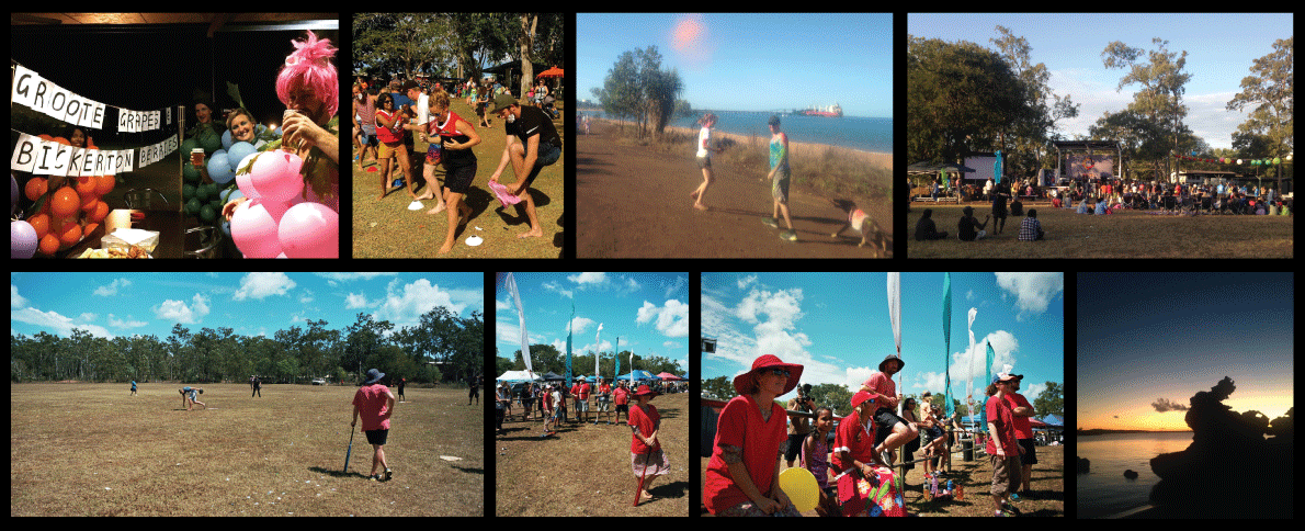 Ballooning fruit @trivia night | playing up @Picnic Day | the colour run | One People One Voice @Angurugu | softball shenanigans at One People One Voice | sunset at Marble Point