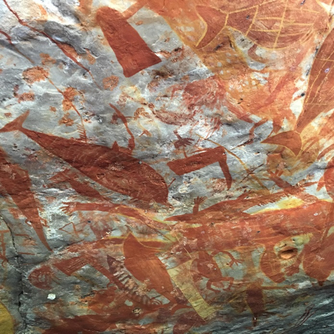 Cave Paintings - this site is a communal gathering area for all family clans on Groote Eylandt.