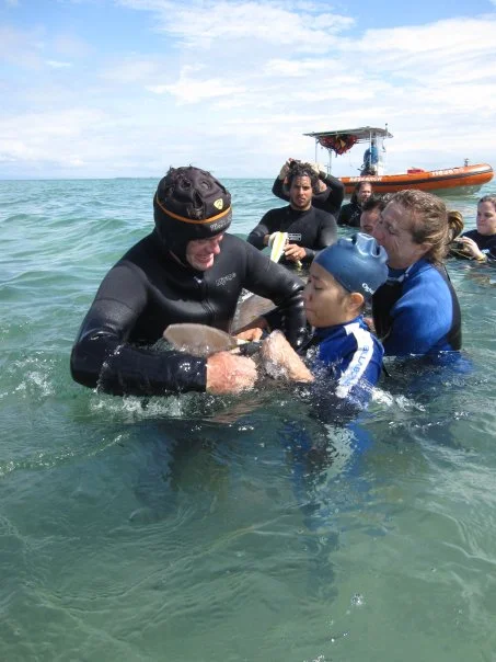 Dugong tagging field trip, North Straddie, 2008.