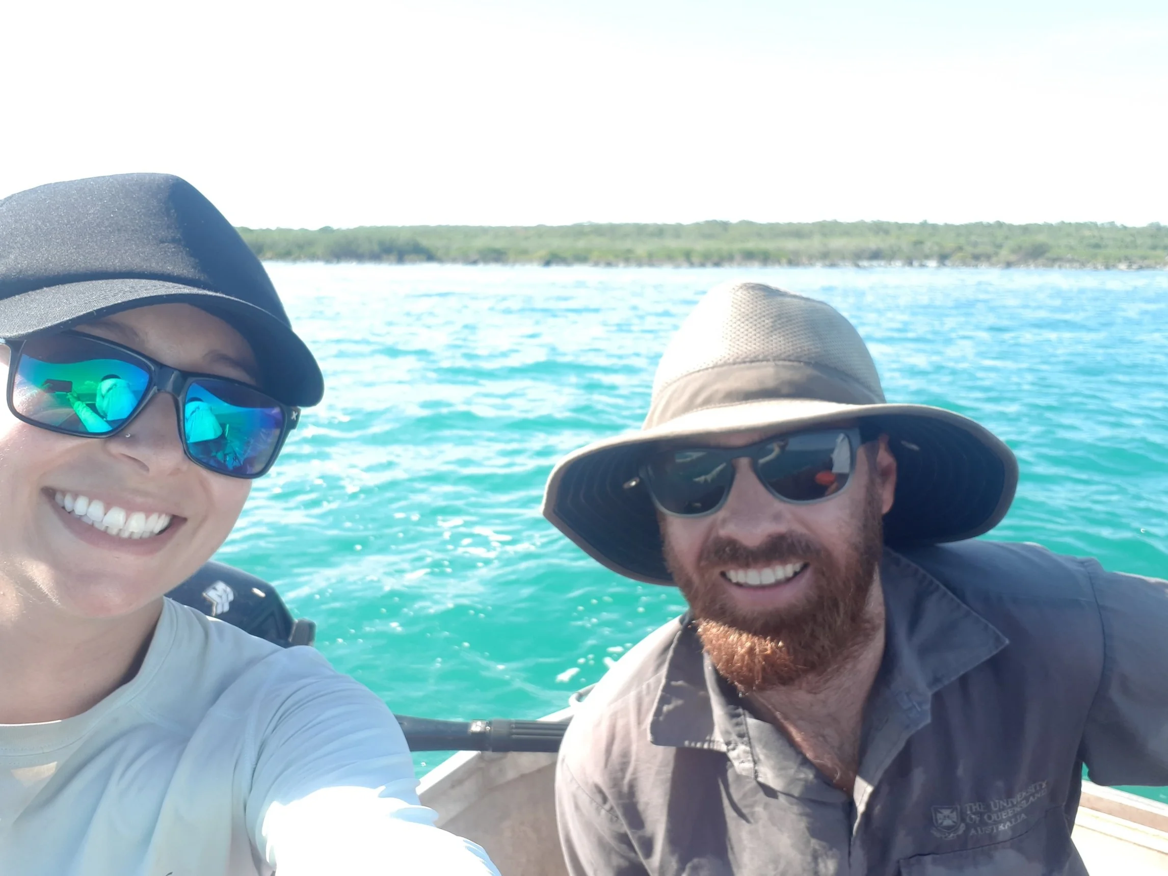 Perfect way to spend my final day on Groote for 2019- fishing on a tinny with 2 Andrews!
