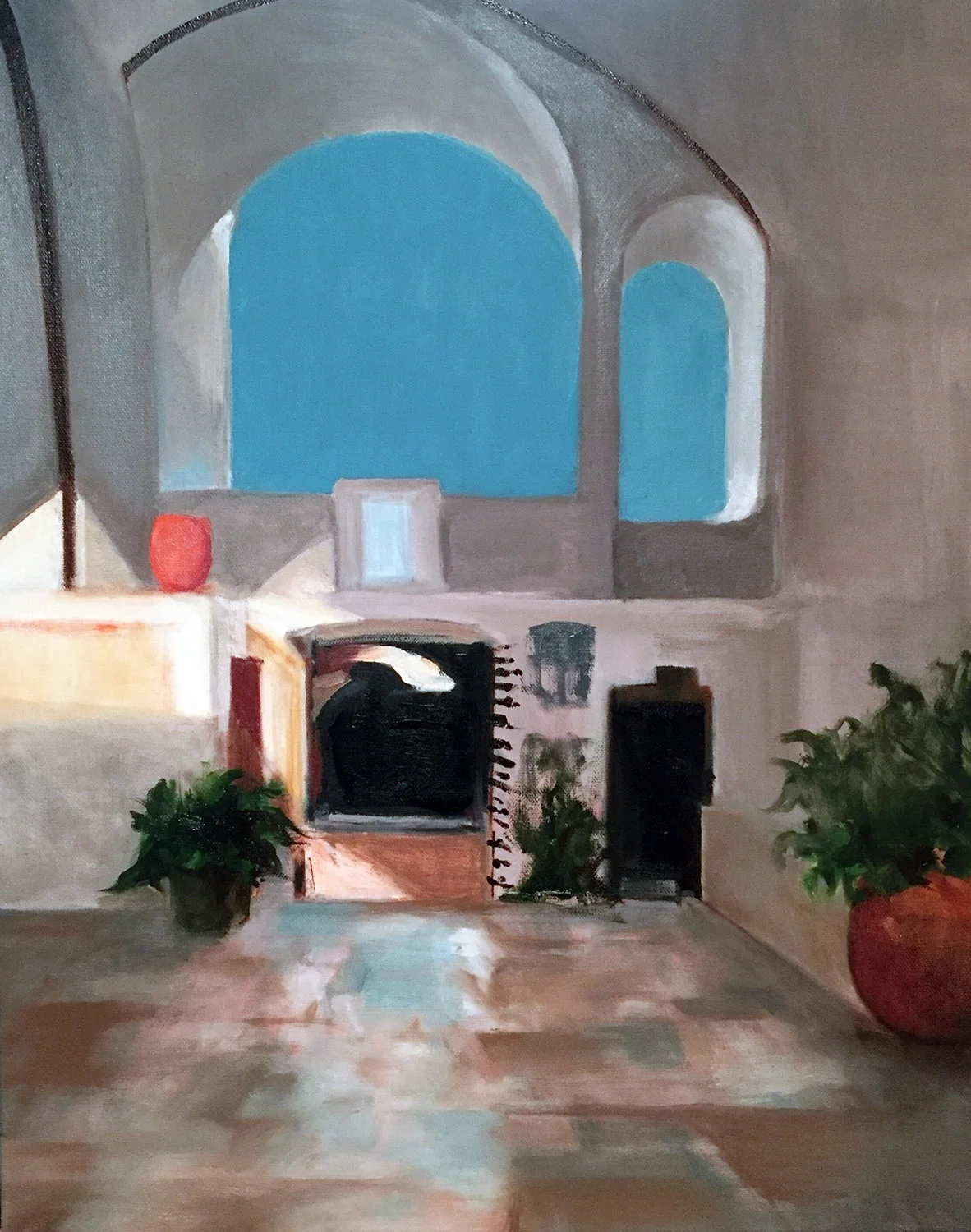 Santorini , 14 x 18, oil on canvas