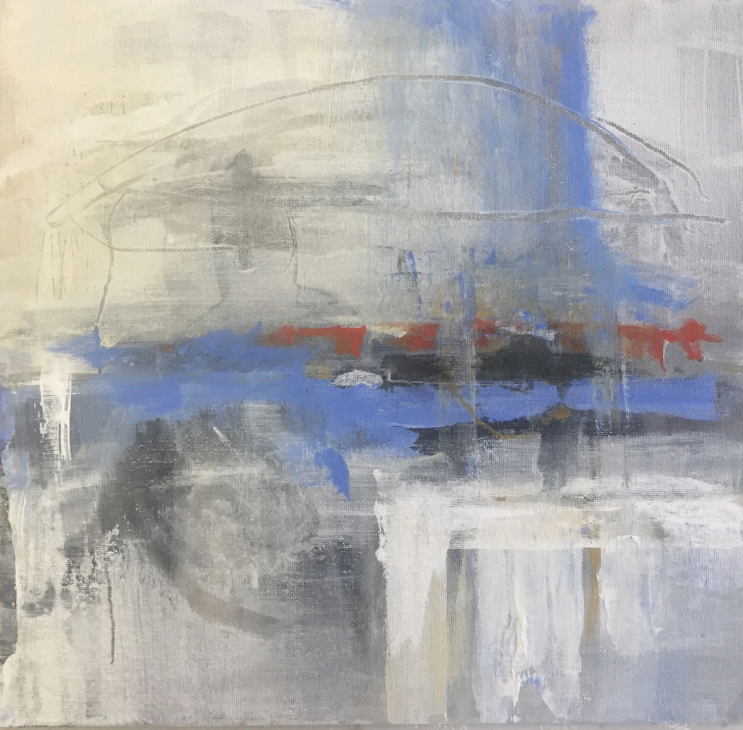 Blue Orange II , 12 x 12 inches, acrylic on canvas, SOLD