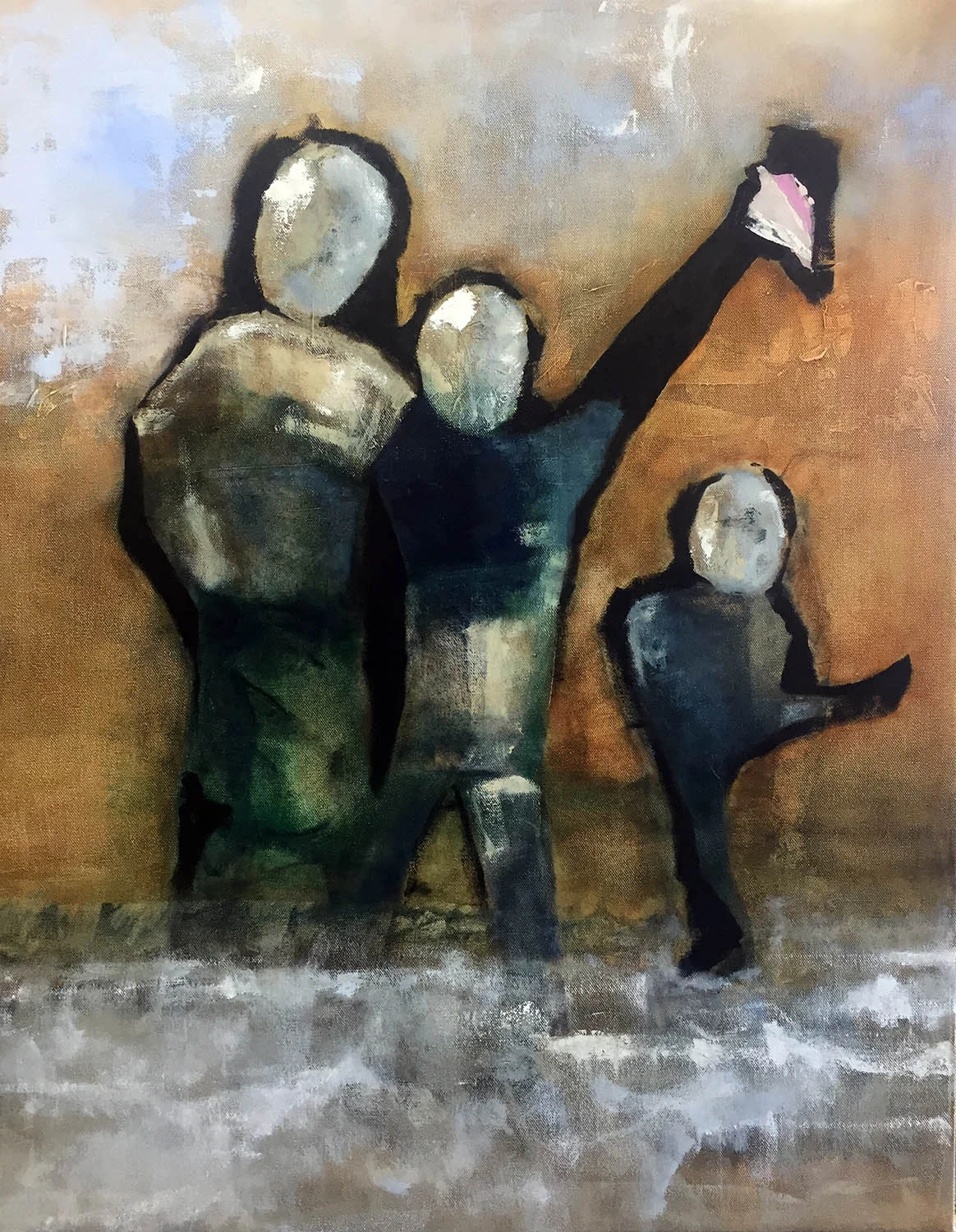 Day at the Beach, oil on canvas, 24 x 30 inches