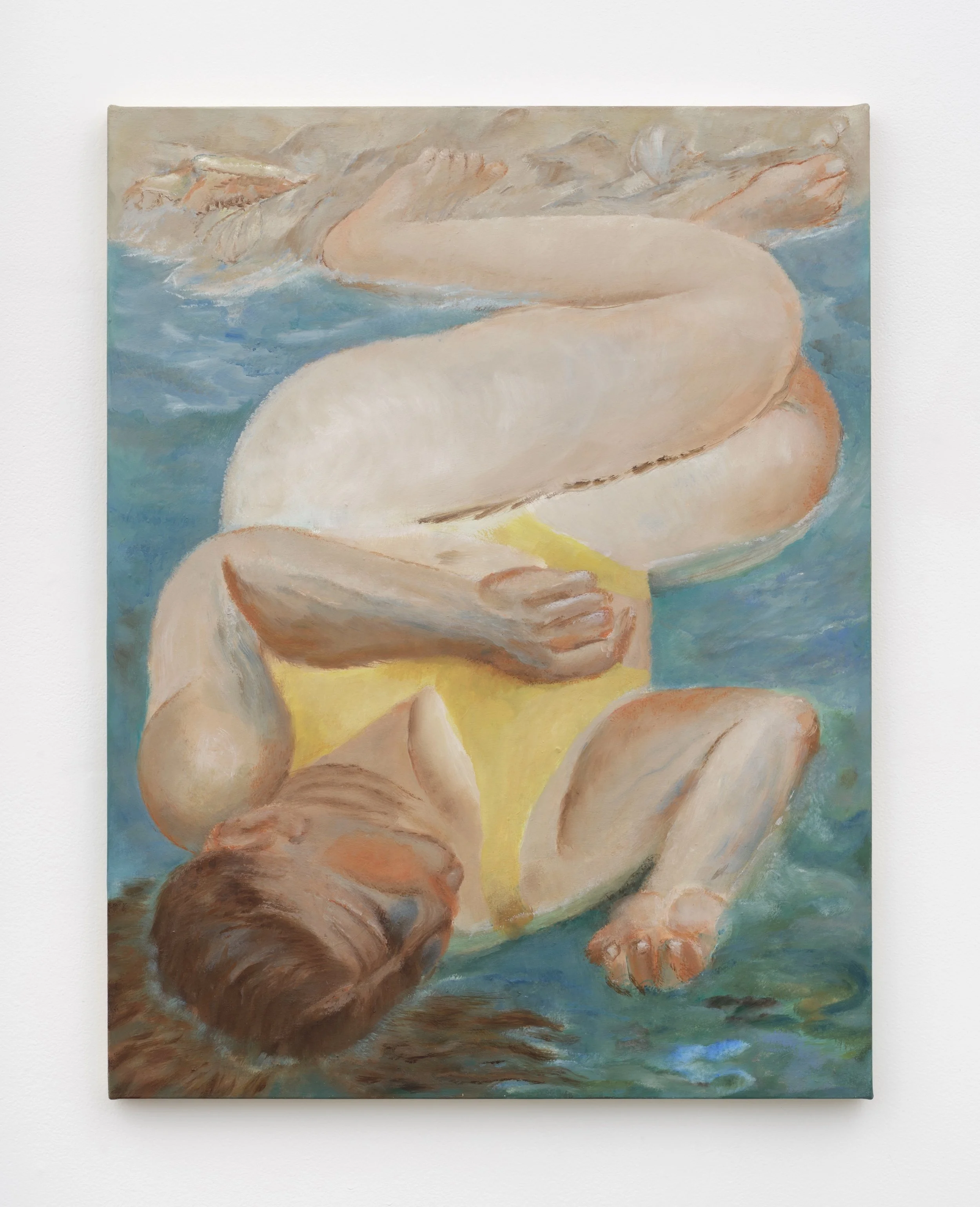 Woman relaxing in riverbed