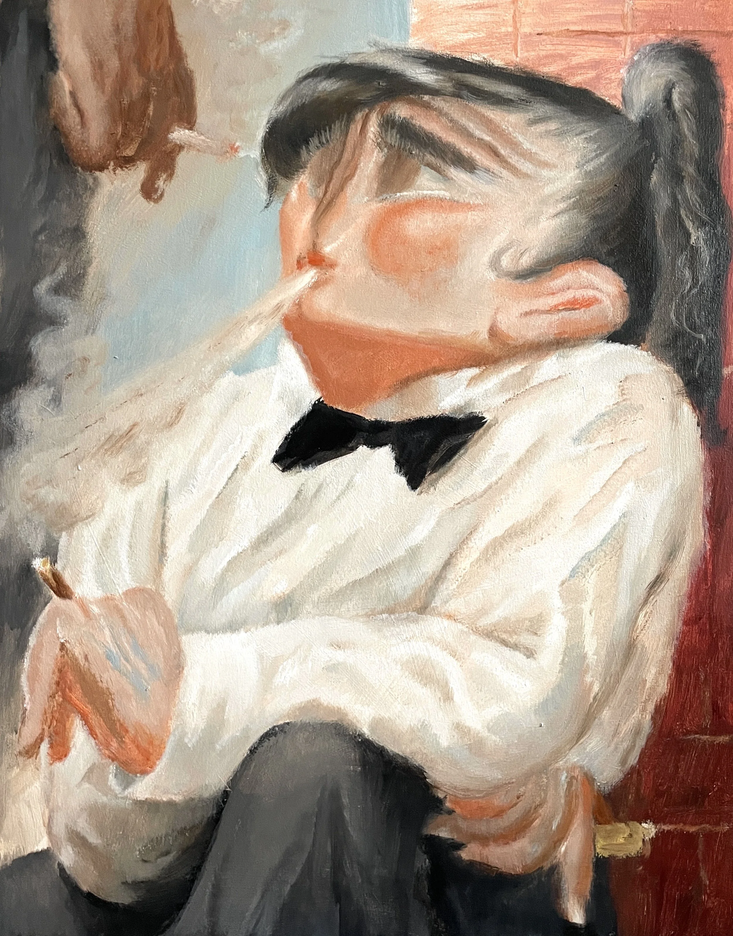 Server on smoke break