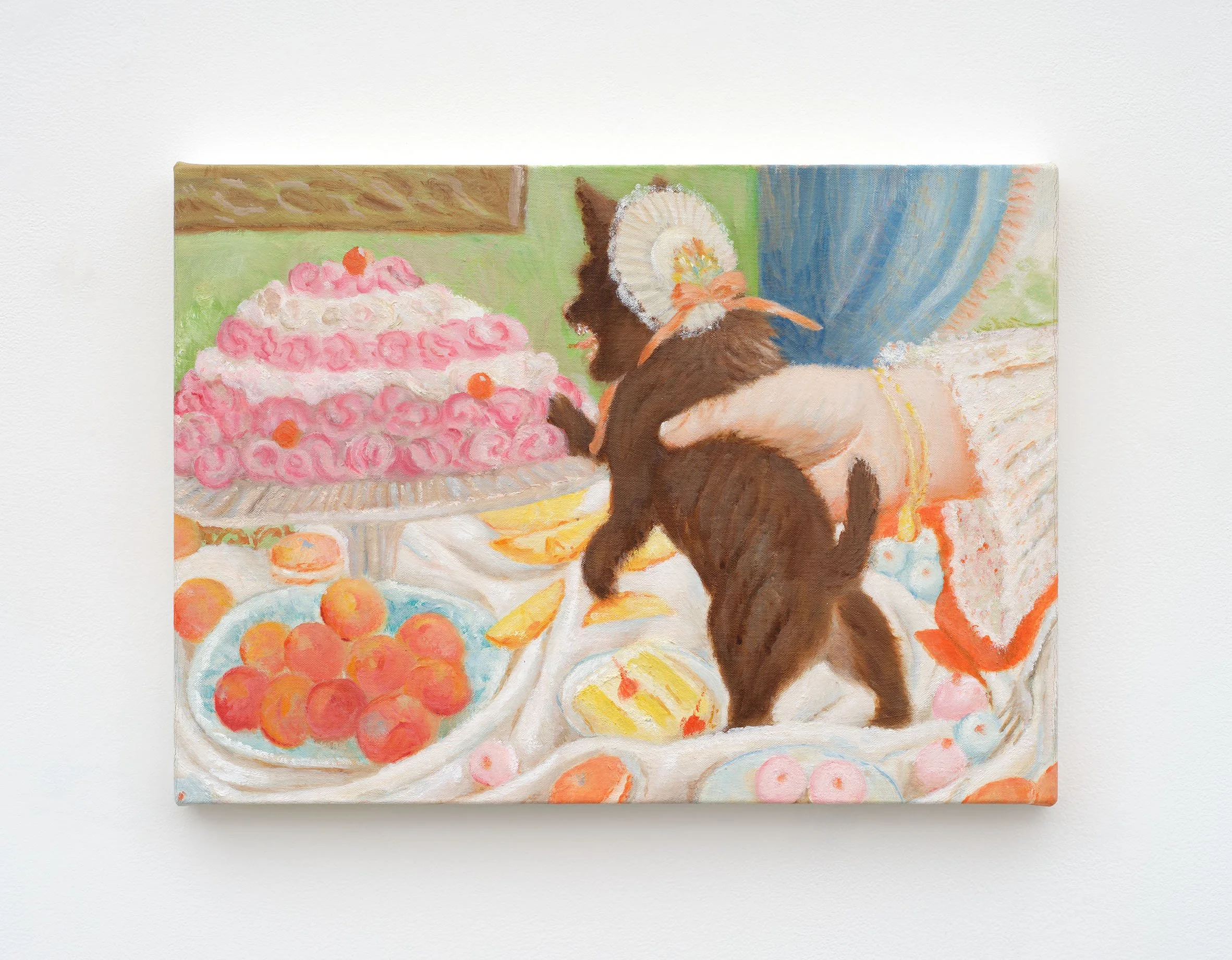 Lap dog with pastries