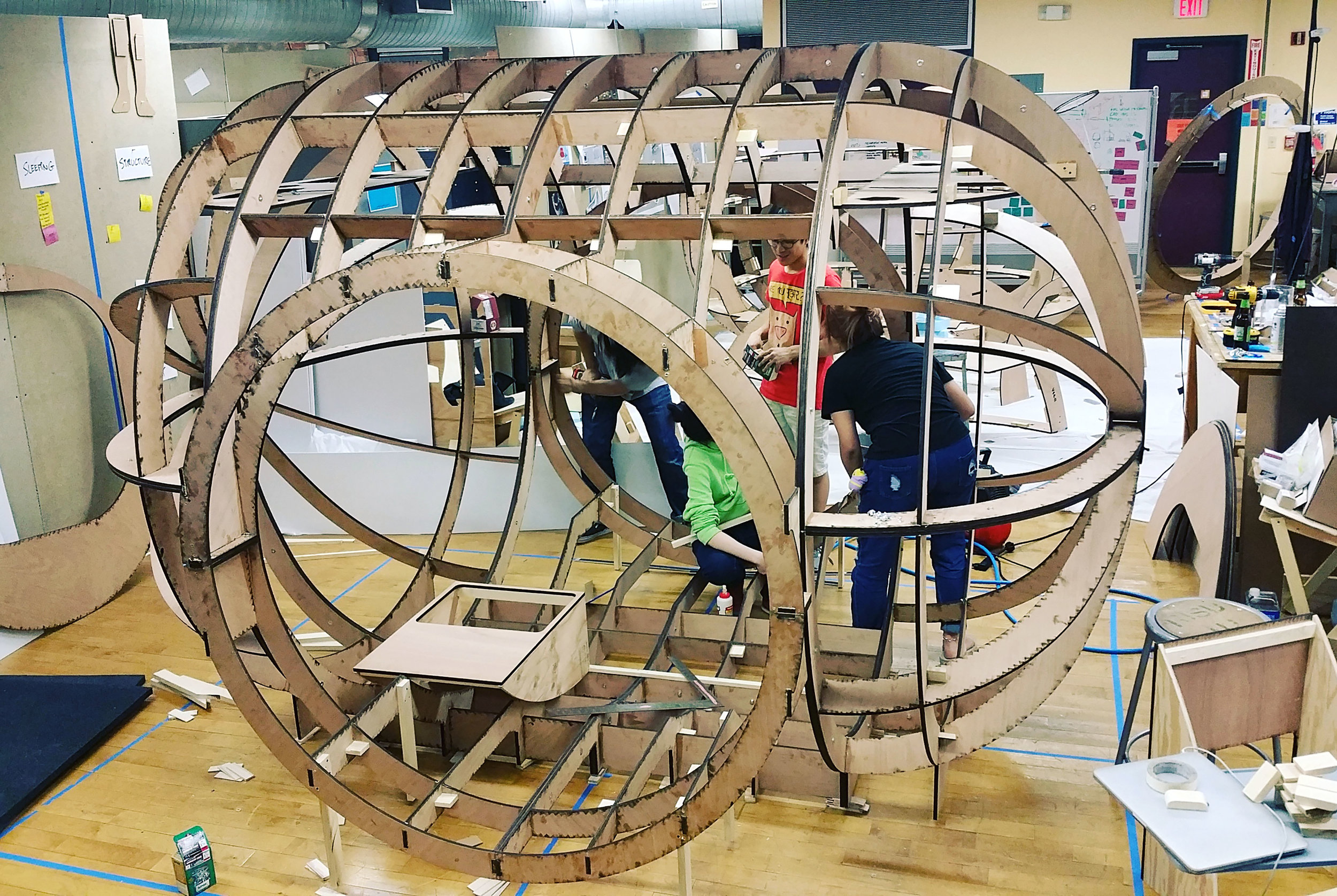Final prototype shell - laser cut plywood 