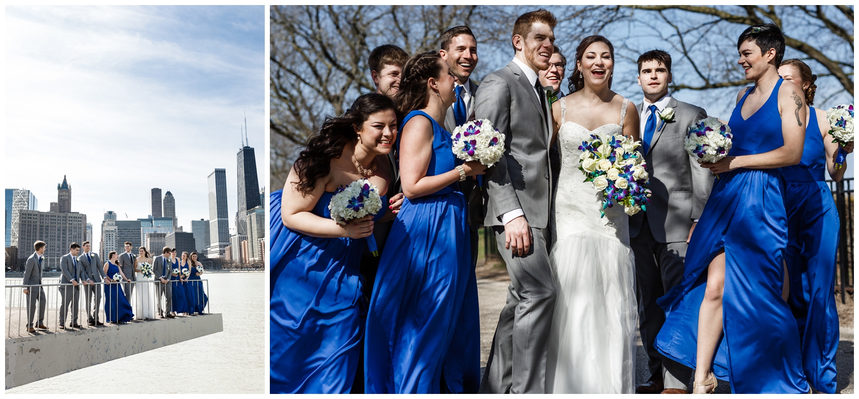 wedding party in Chicago's Olive park