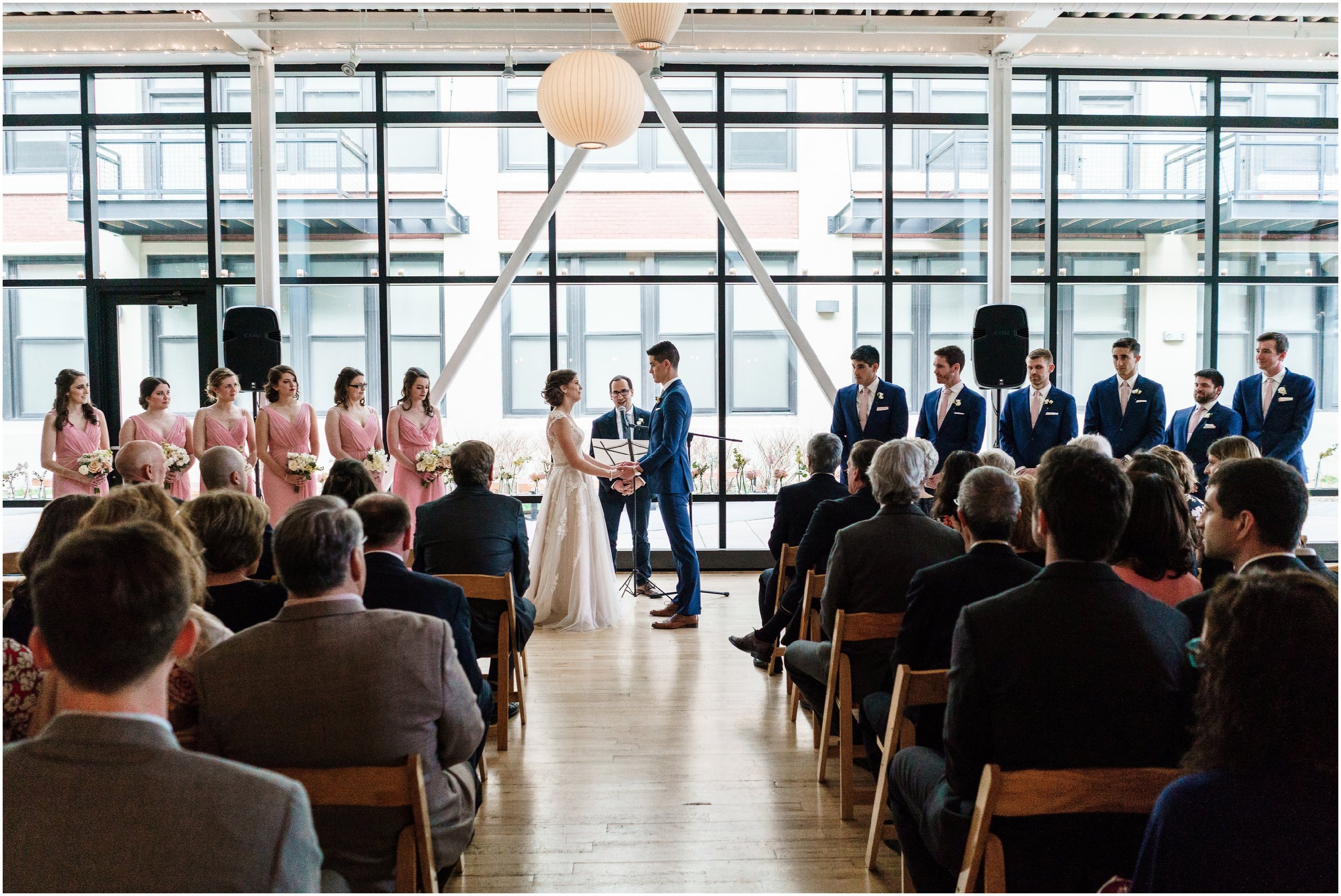 wedding ceremony at Greenhouse Loft in Chicago