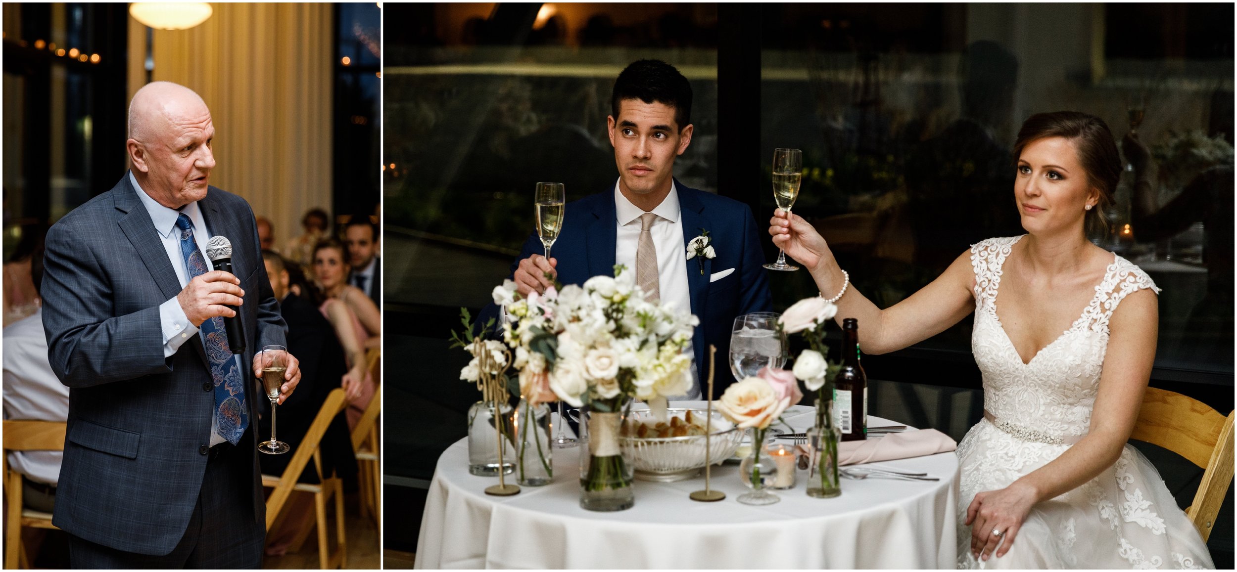 father of bride giving wedding toast