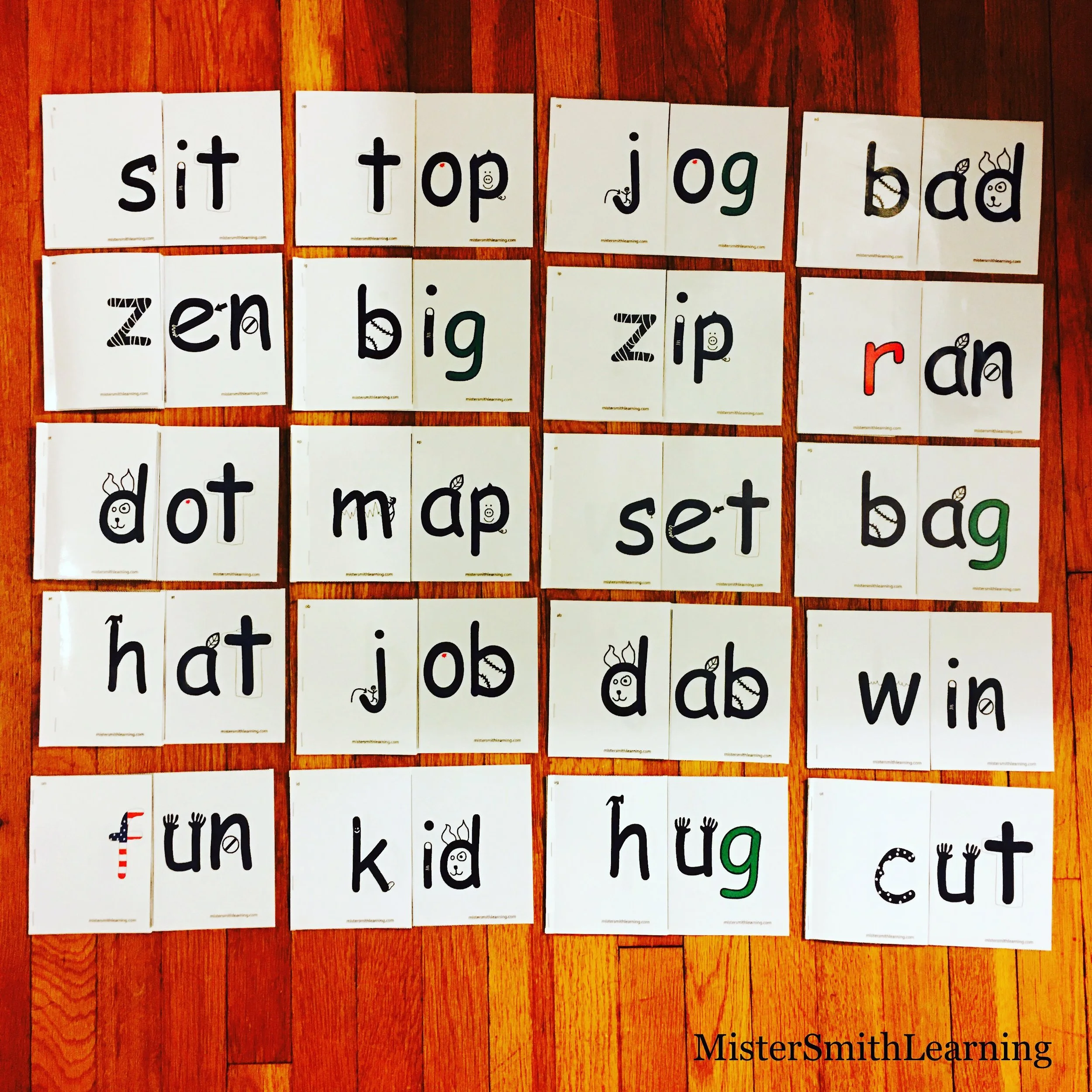 20 CVC Word Family Books