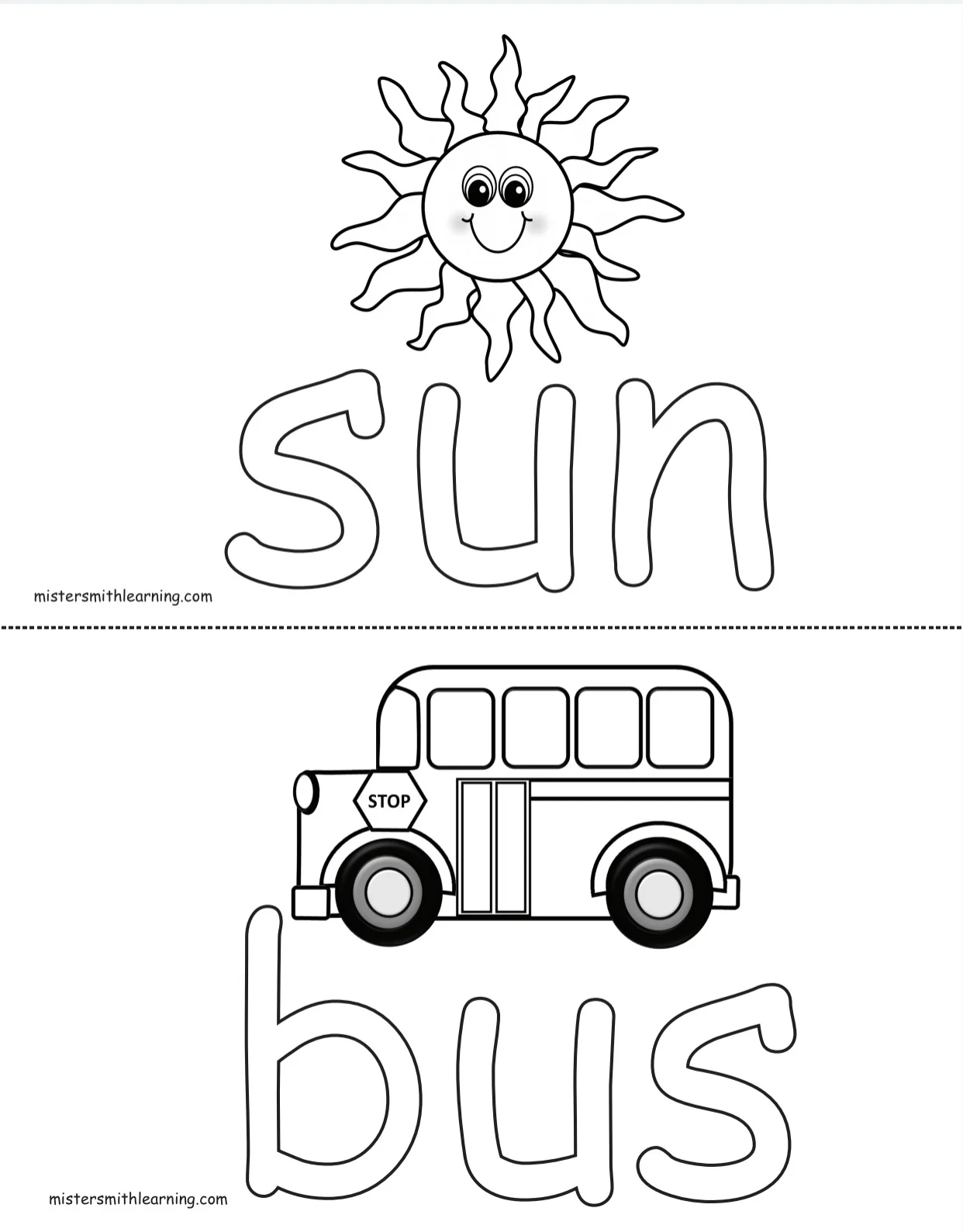 CVC Coloring Pages with Picture
