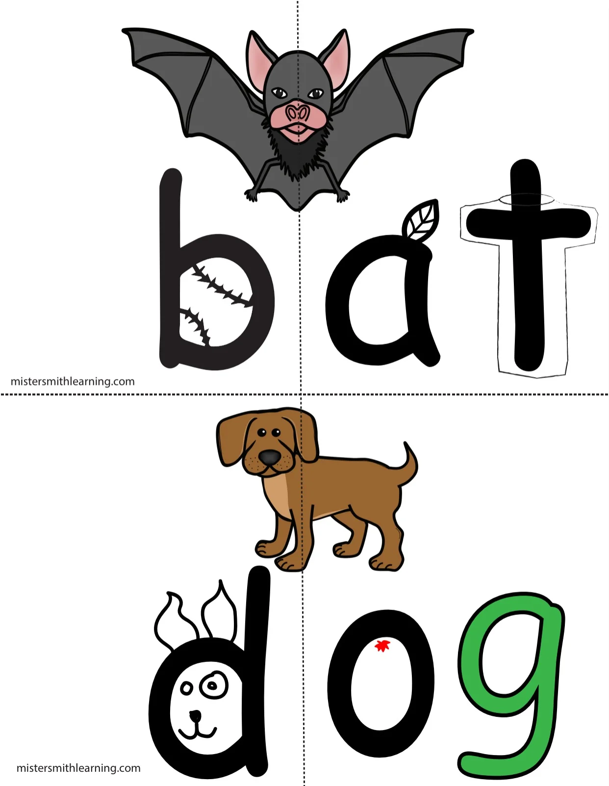 Beginning Sound CVC with picture matching activity