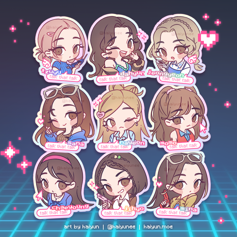 TWICE Talk That Talk Holo Stickers