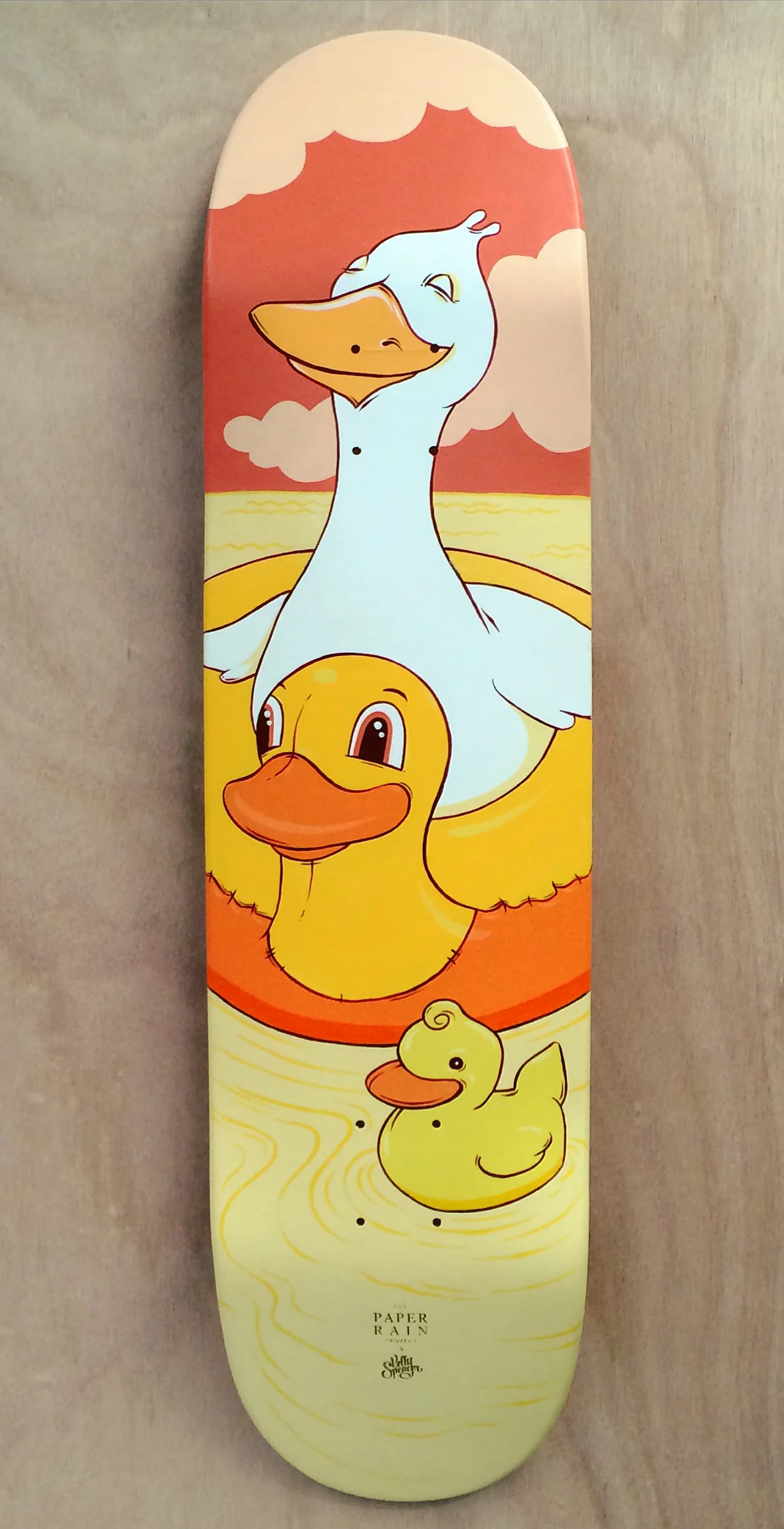 Ducks Skateboard art