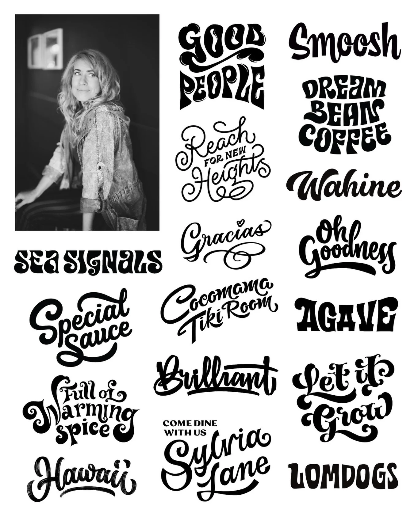 A stack of my hand-lettered logos and slogans from over the years ✏️ I&rsquo;m going to boldly say I&rsquo;ve never (?) joined an insta/bandwagon before, but I actually love this campaign from @logoarchive.now 🖤

There was a period where my work lea