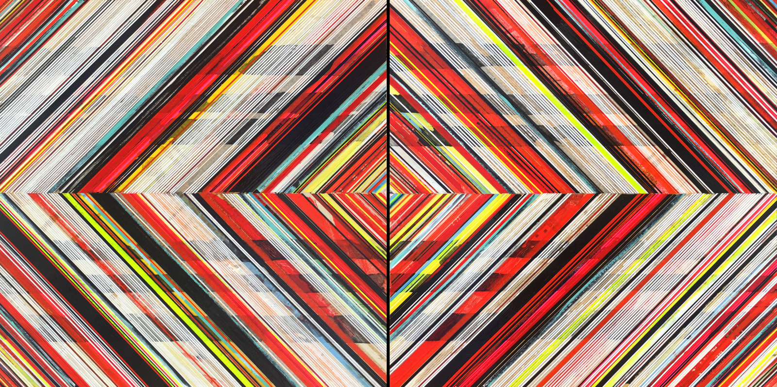 High Resolution/Ojo (weaving) / 2016 / Diptych, 36"h x 72"w / Private collection