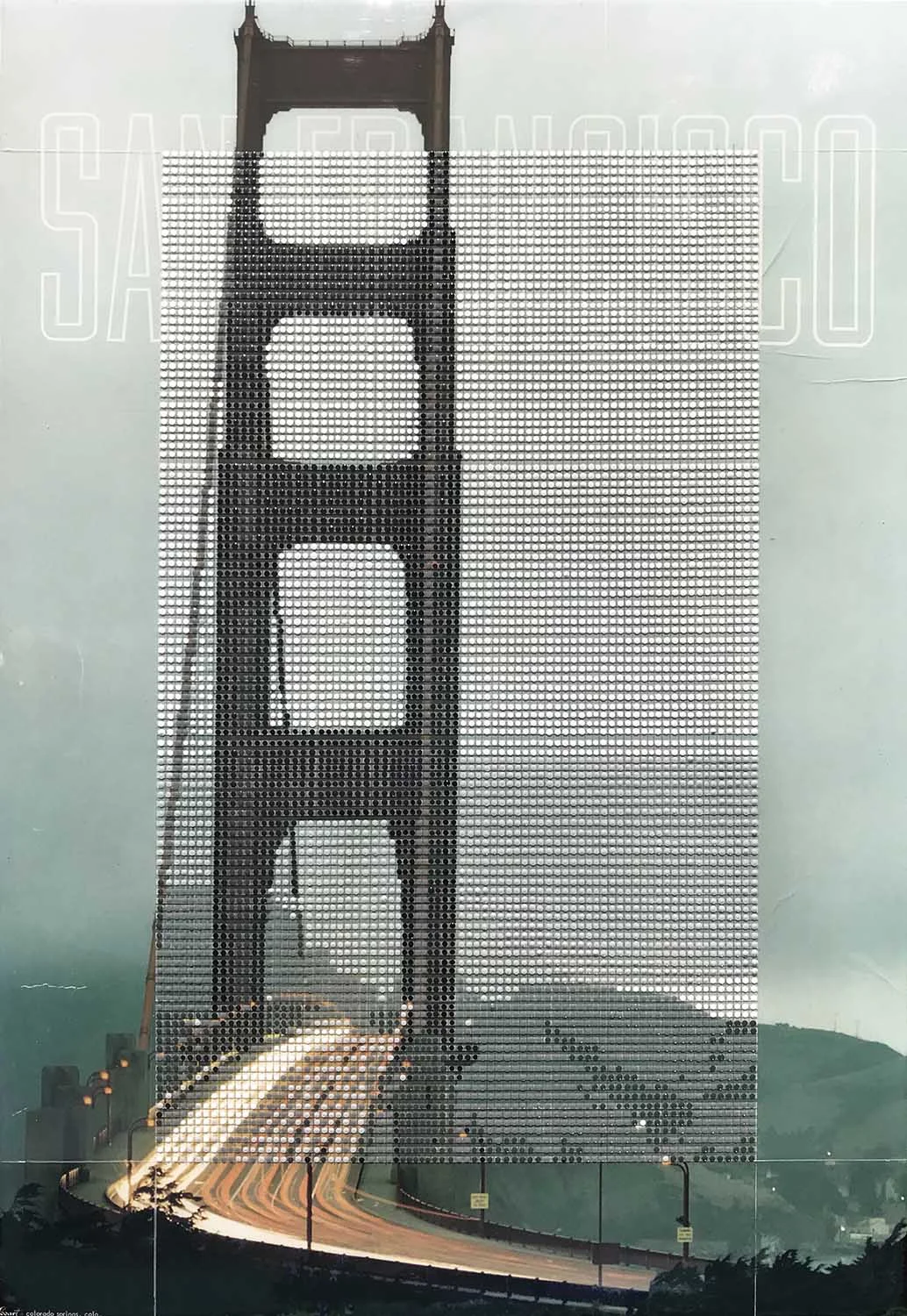 Golden Gate Bridge 1960s, San Francisco, CA / Borrowed Landscape No.12 / 2018 / 29"h x 20"w