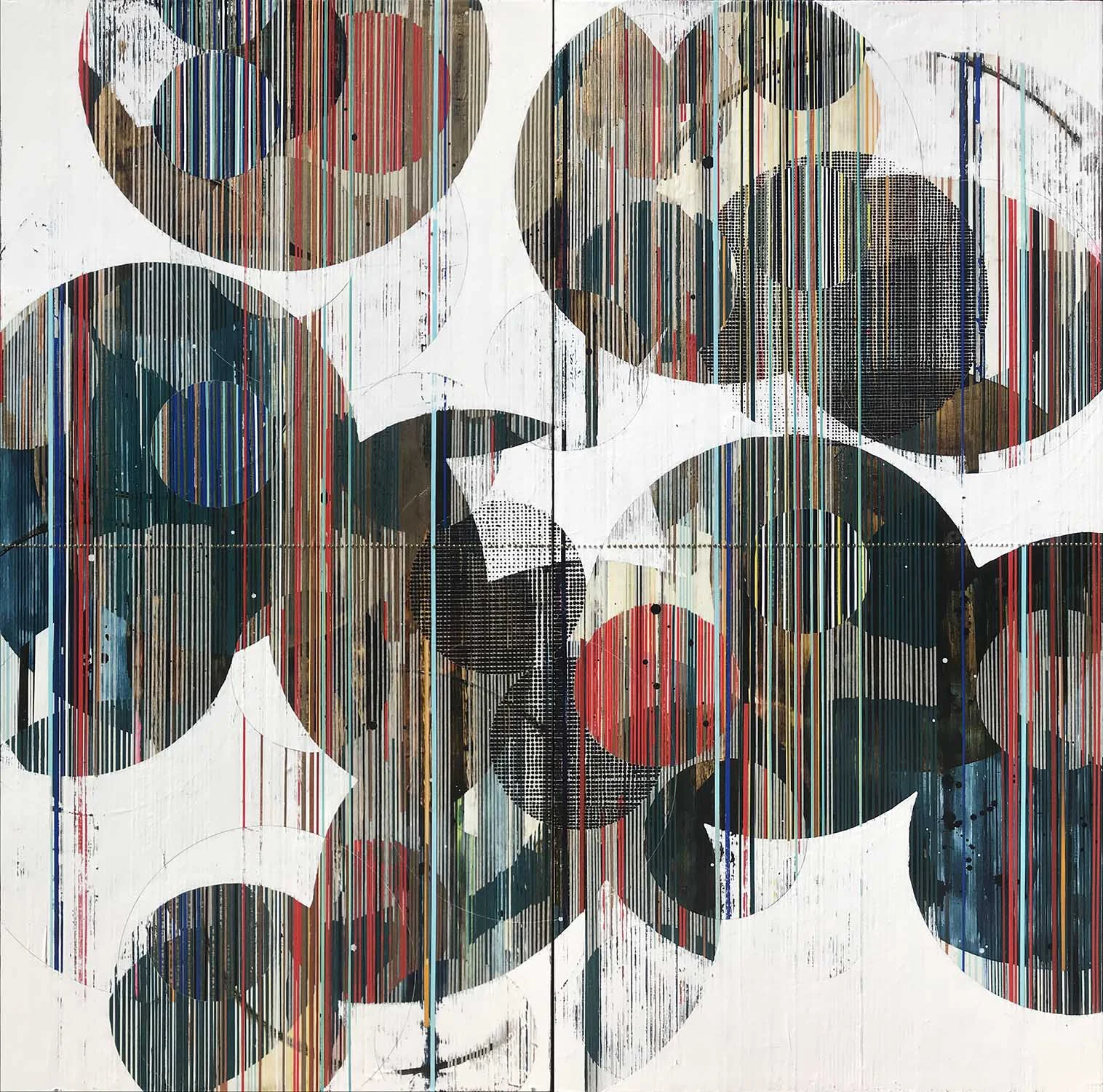 We return to each other in waves / 2018 / Diptych, 60"h x 60"w / Title from: “Salt”, poems by Nayyirah Waheed / Private collection