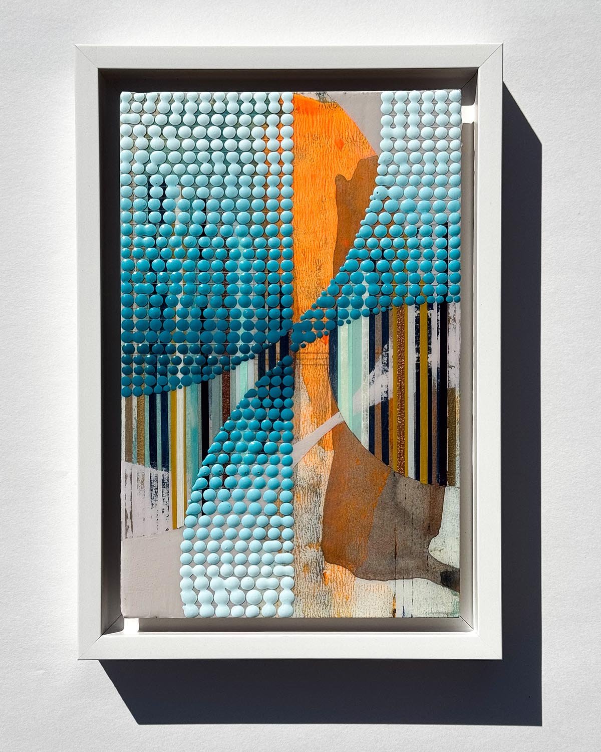 Lanterns with Orange Ink & Turquoise, Gradient Study No.156/Paper Series