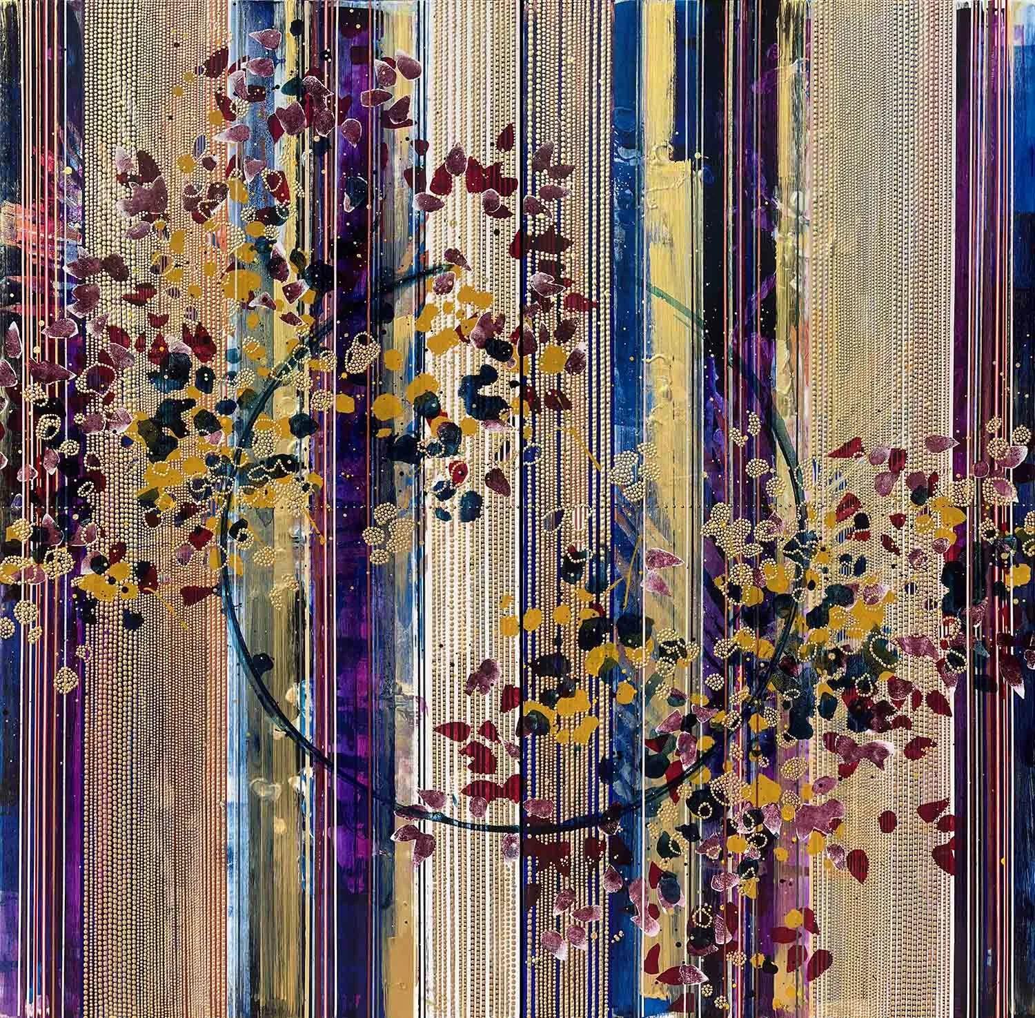 F2144TichTheskyrunspurpleandpetalsoutBotanicalSeries60x60SQ.jpg