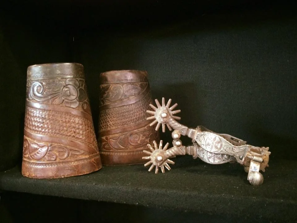 Antique silver "Dandy" spurs