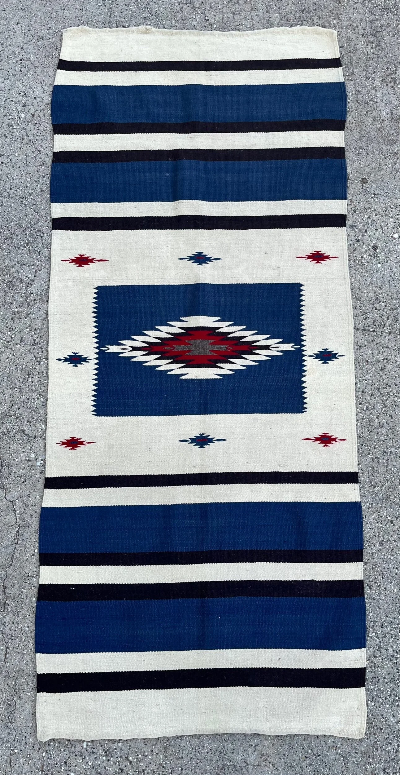 Vintage Mexican Double Saddle Blanket