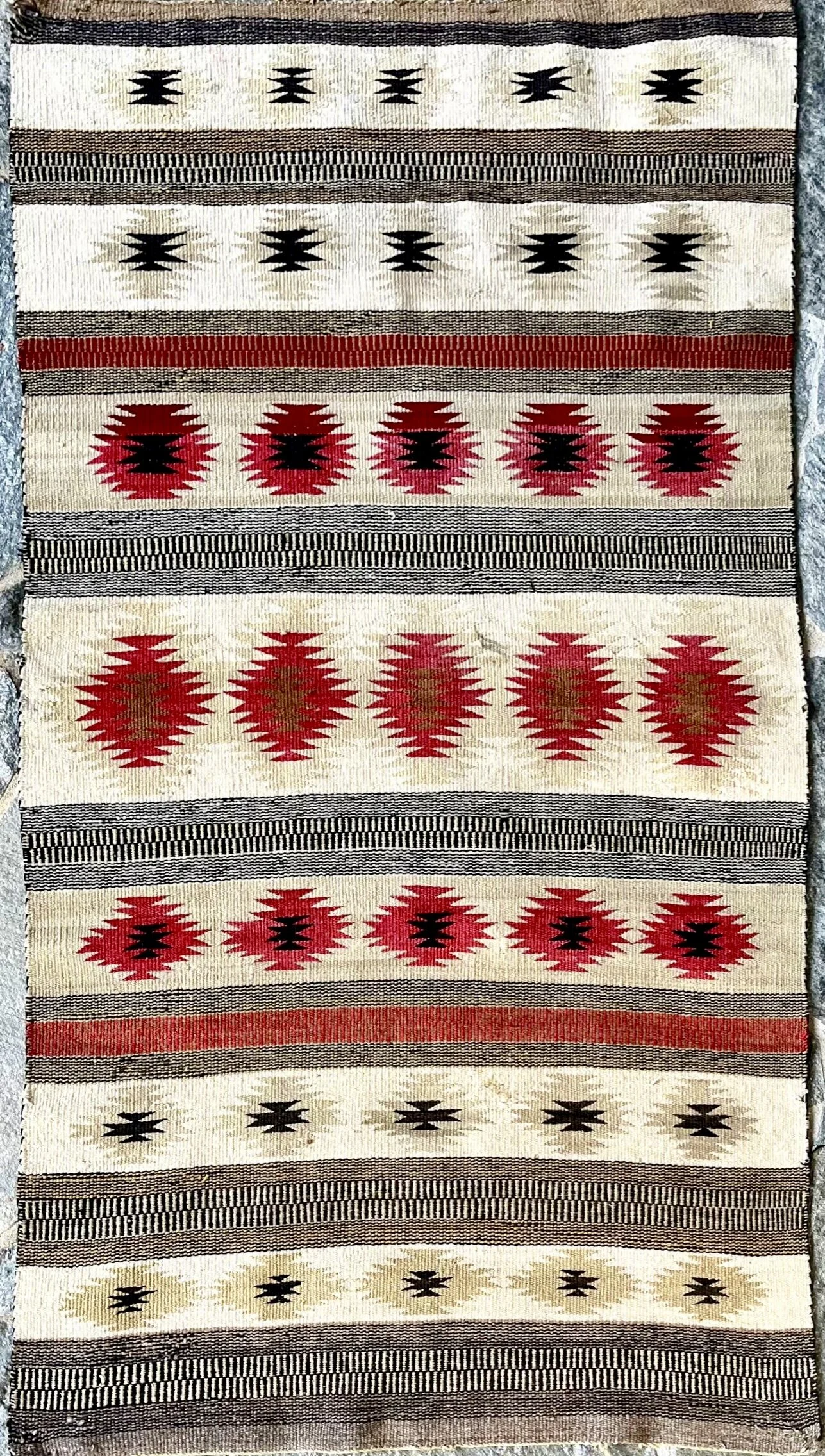 Antique Navajo Indian Double Saddle Blanket