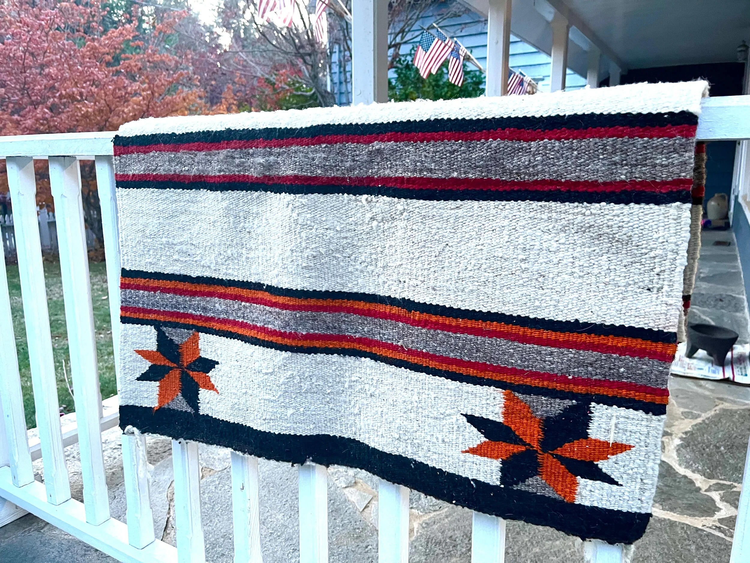Vintage 1930's Navajo Indian Double Saddle Blanket