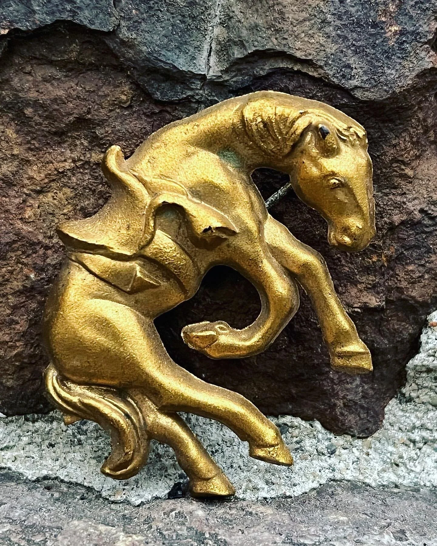 1940s Bakelite Bucking Bronc Pin