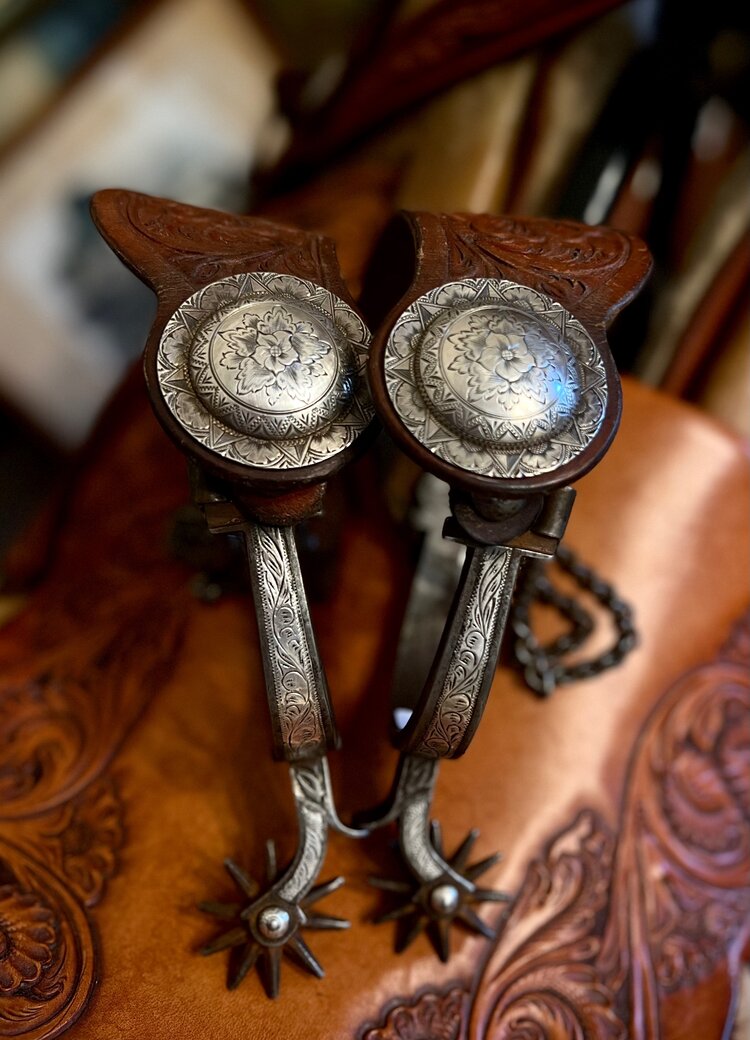 Vintage Hand Made .900/1000 Silver Chilean Chile Cowboy Huasos Spurs, – The  Antique Boutique