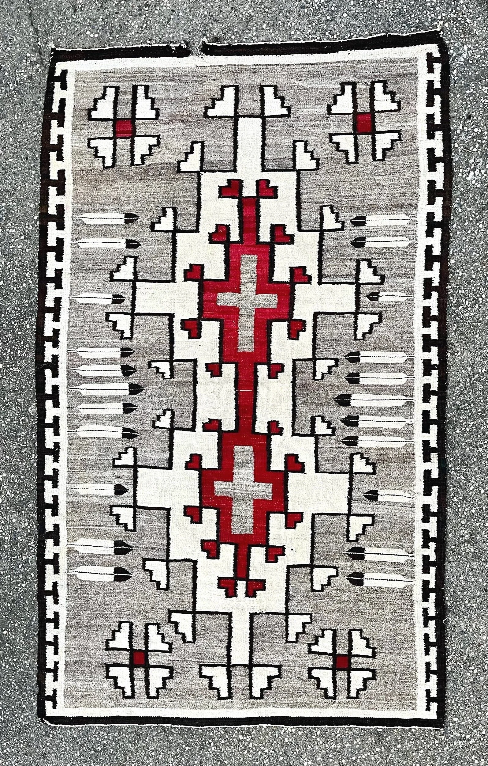 1920年代～ナバホラグNavajo Rug ネイティブ本物アリゾナインディアン