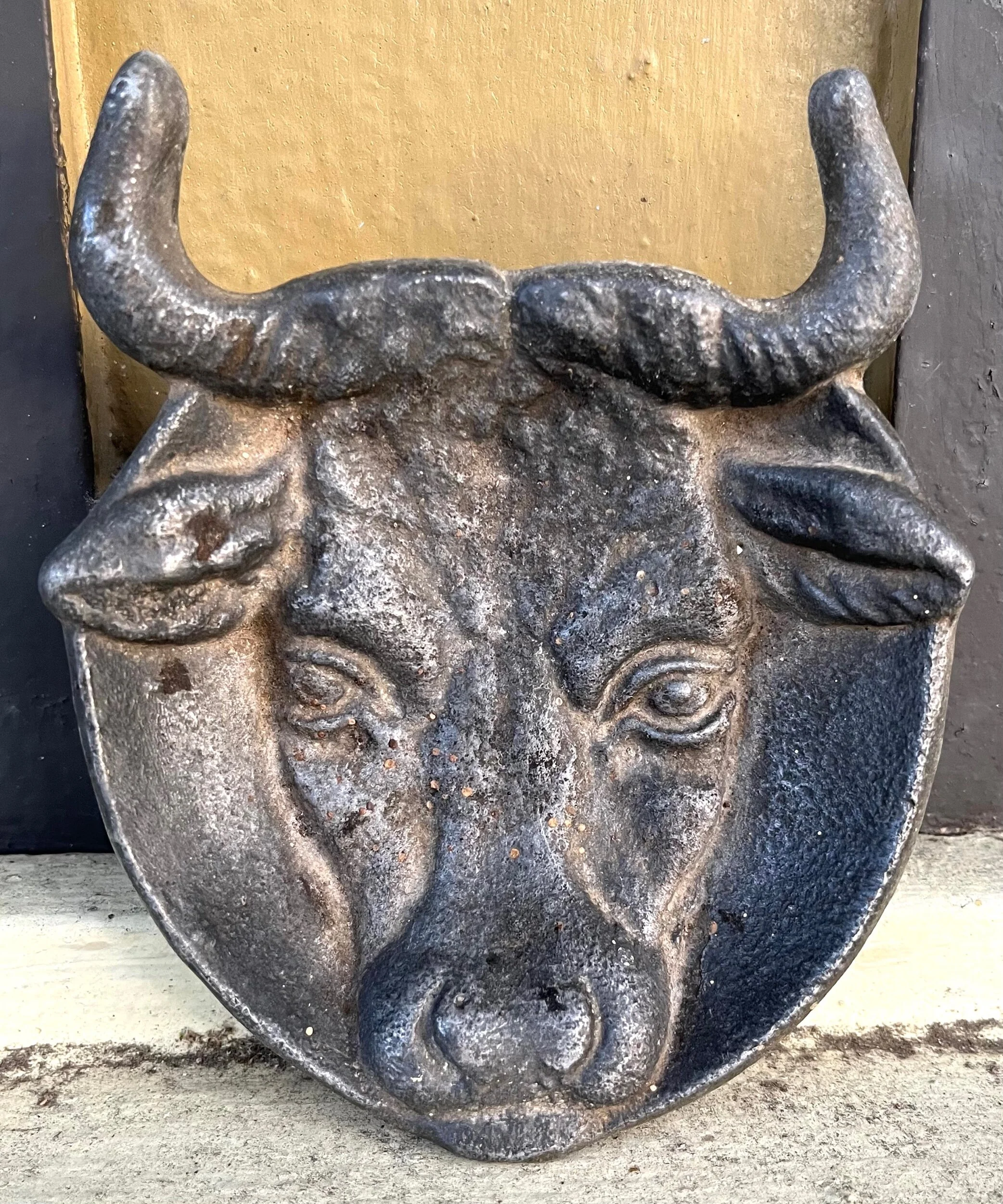 1920s Antique Zinc / Metal Steer Ashtray — The Old Spanish