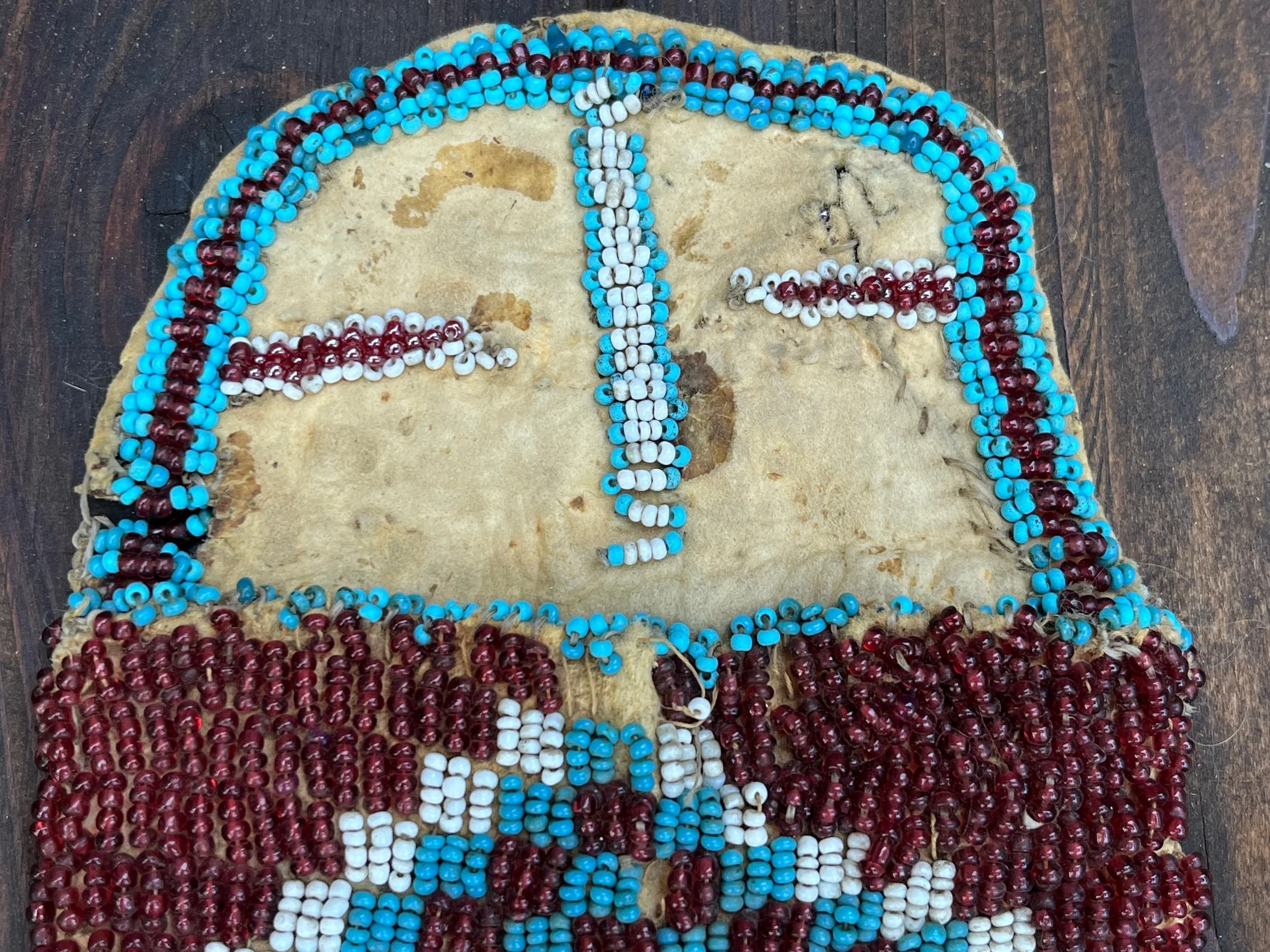 SOLD) Antique Apache Beaded Bag — The Old Spanish Trading Company