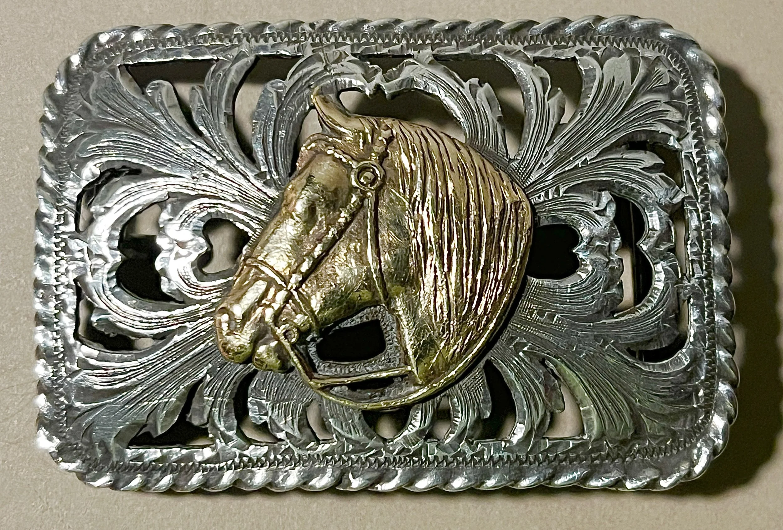 【INCHANT ME】[10mm] Cowhide Chalk Gold Belt Longhorn Steer Head Western Belt Buckle with Sterling Silver