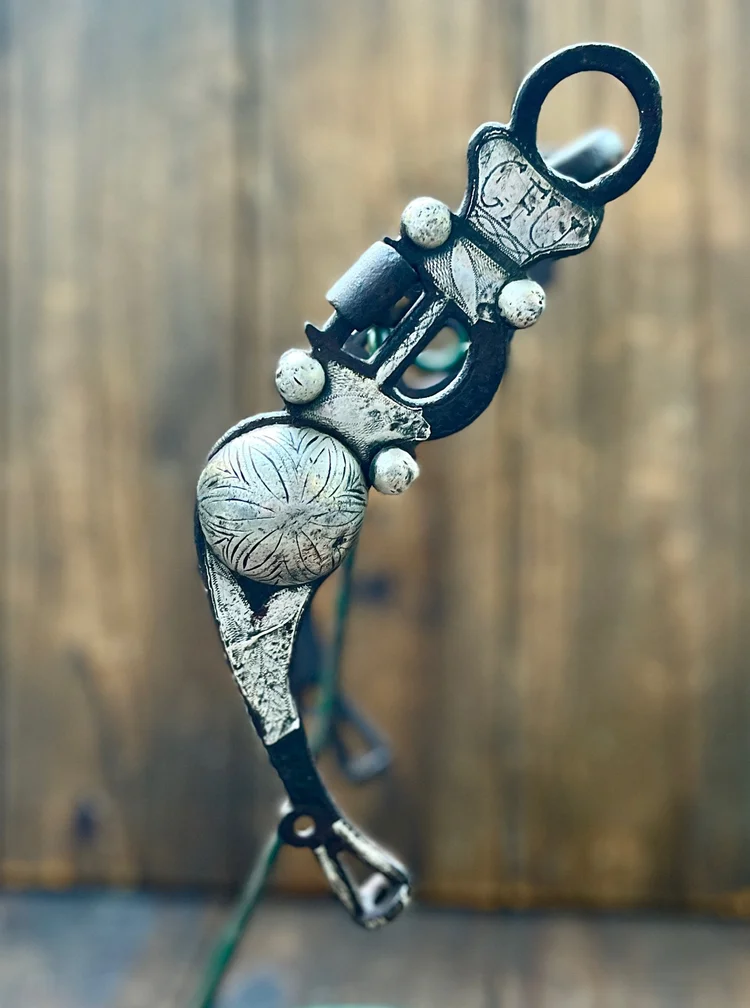 Mors De Spectacle Western Vintage Argent Sterling FRESNO – état Occasion, Intérieur Rouillé