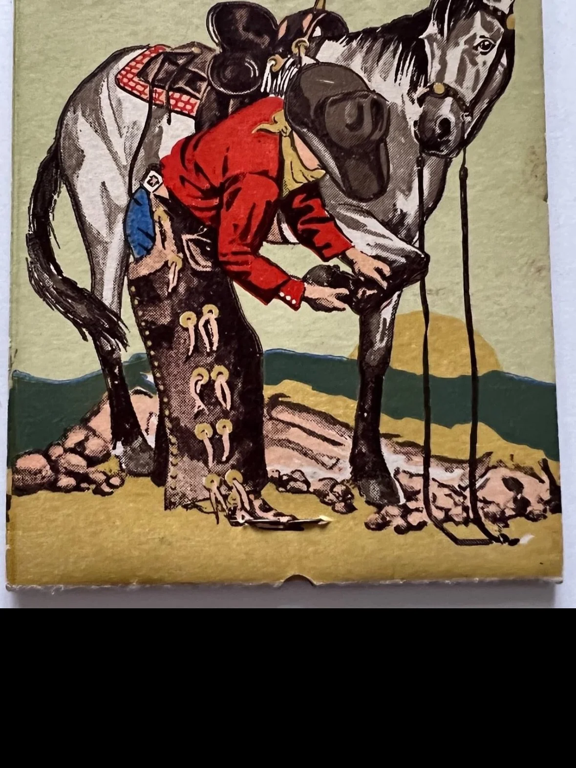 1930s Stetson Hat advertising featuring cowboy artwork on matchbooks when smoking was cool