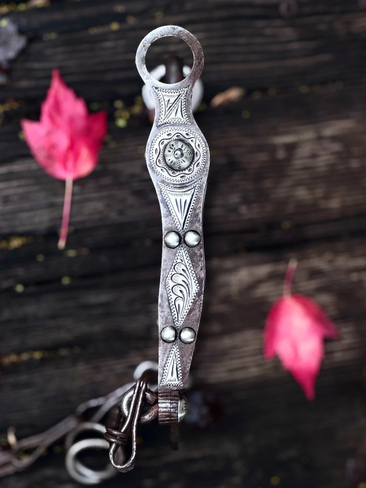 **Mike Morales half breed bit, from HAMLEY'SADDLERY, PENDLETON, OREGON**
Available for purchase here: https://theoldspanishtrading.com/bits/mmbit-nevadacheek
*Pictured in the 1917 Hamley (Pendleton, OR) catalog as Pat No 62, this fine, silver inlaid,