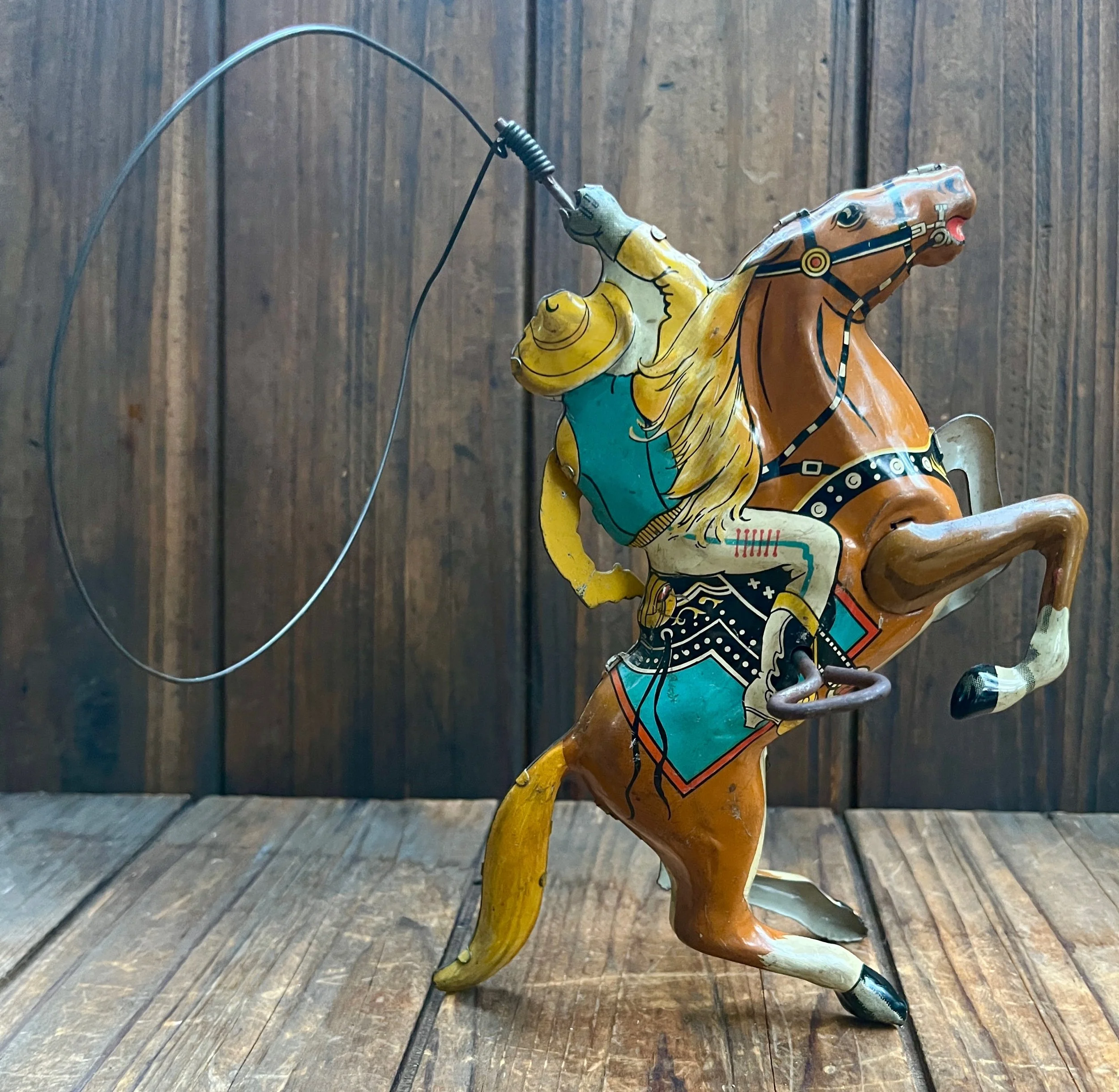 1940 Louis Marx & Co. Tin Wind Up Cowboy 