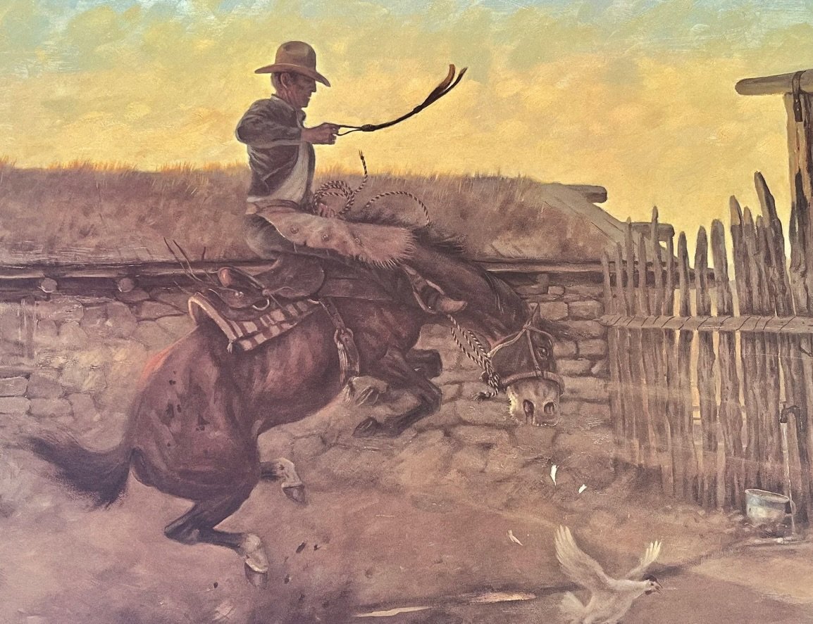 Limited Edition Print &ldquo;DAY LIGHT&rdquo; By California Cowboy Artist Jack Swanson (1927-2014)
Available here: https://theoldspanishtrading.com/antique-western-art/65ytz0qfnrhruaojmzvce0h5bxms23

Large and impressive limited print &ldquo;Day Ligh