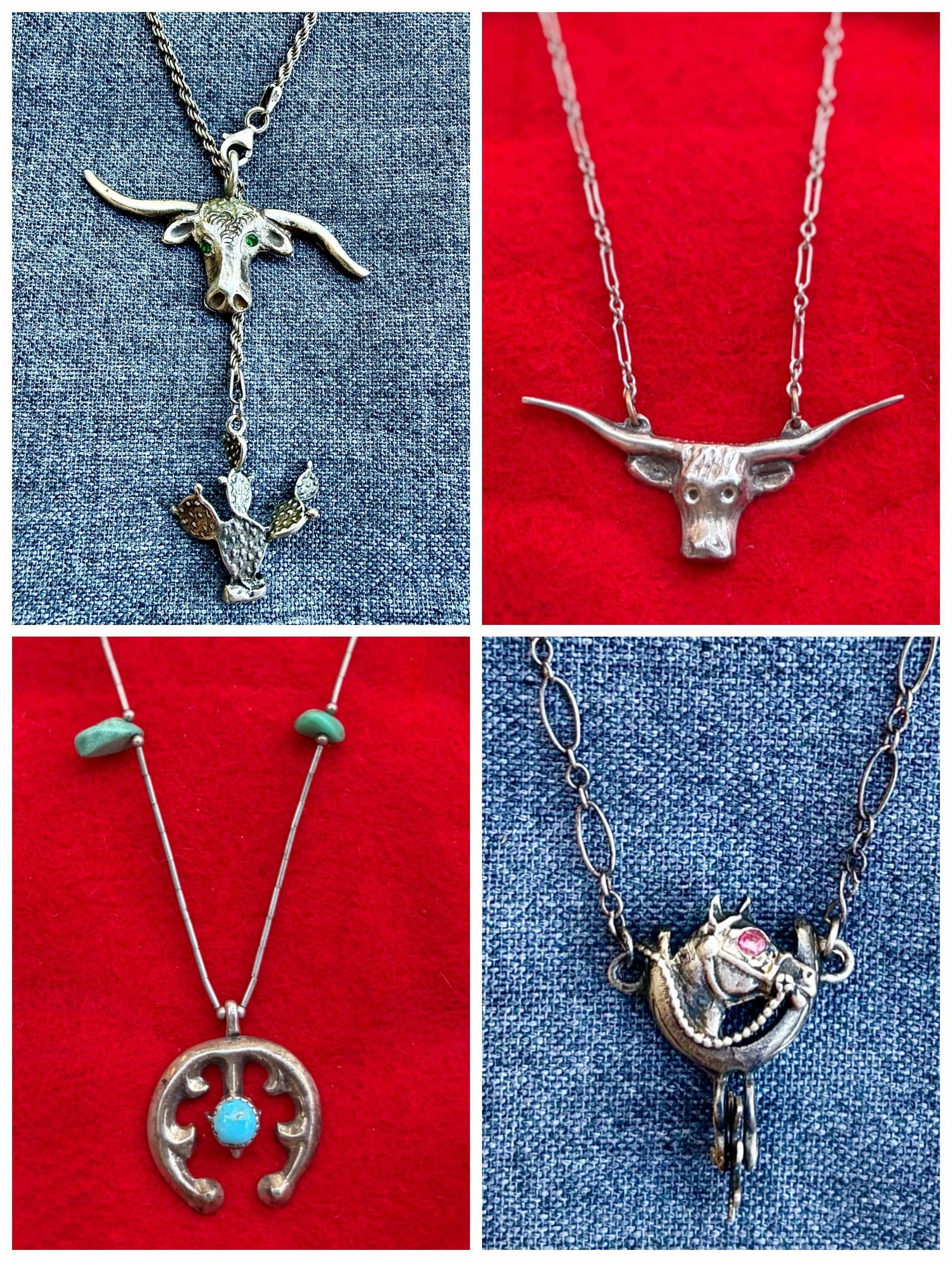 I just added some one-of-a-kind vintage sterling silver jewelry pieces to my shop. It&rsquo;s not too early to get your holiday shopping done!  Pm me for more info on any of these pieces, or shop via my link in bio. They are in the Conchos and Silver