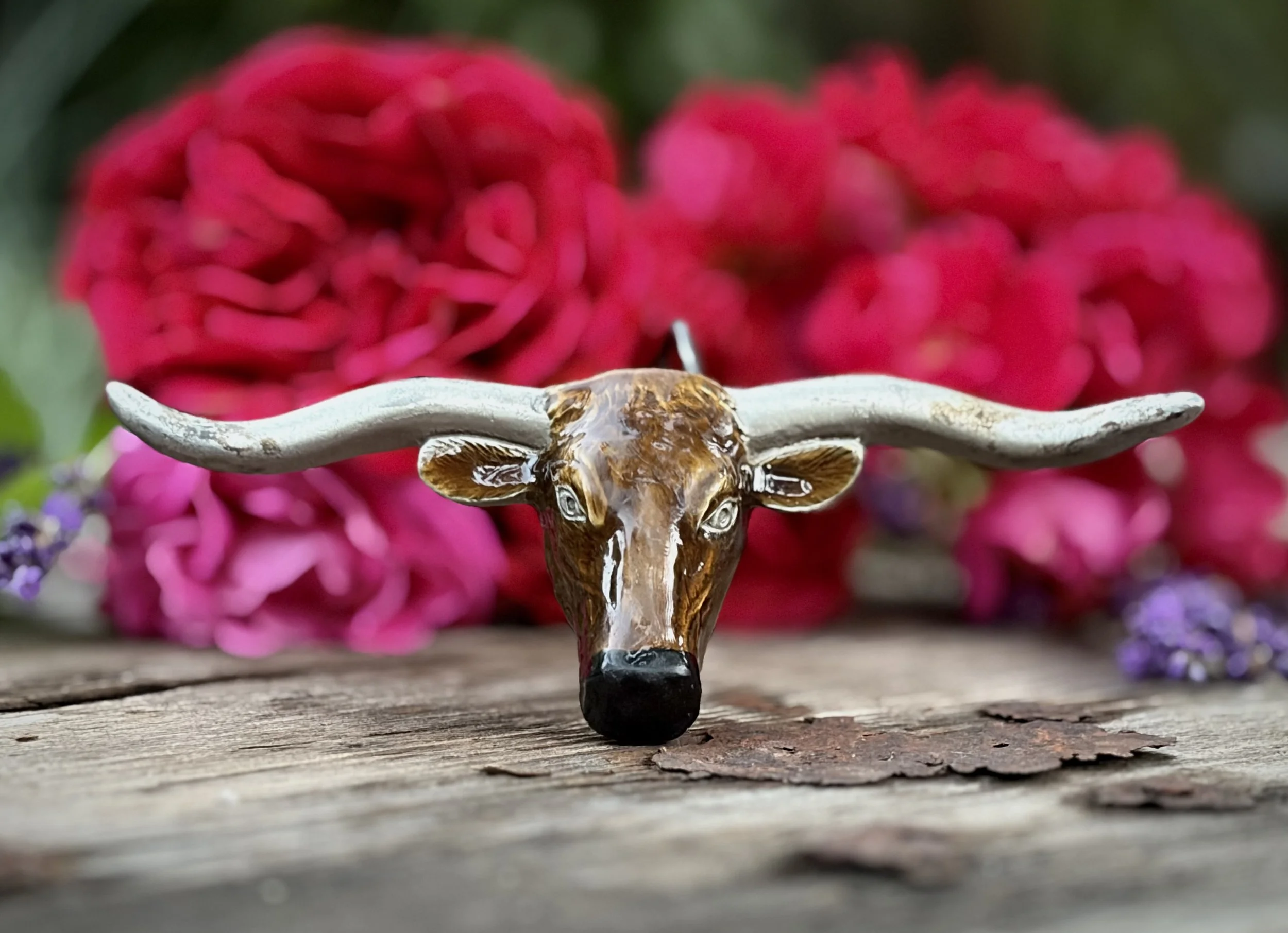 1940s Texas Longhorn steer buckle