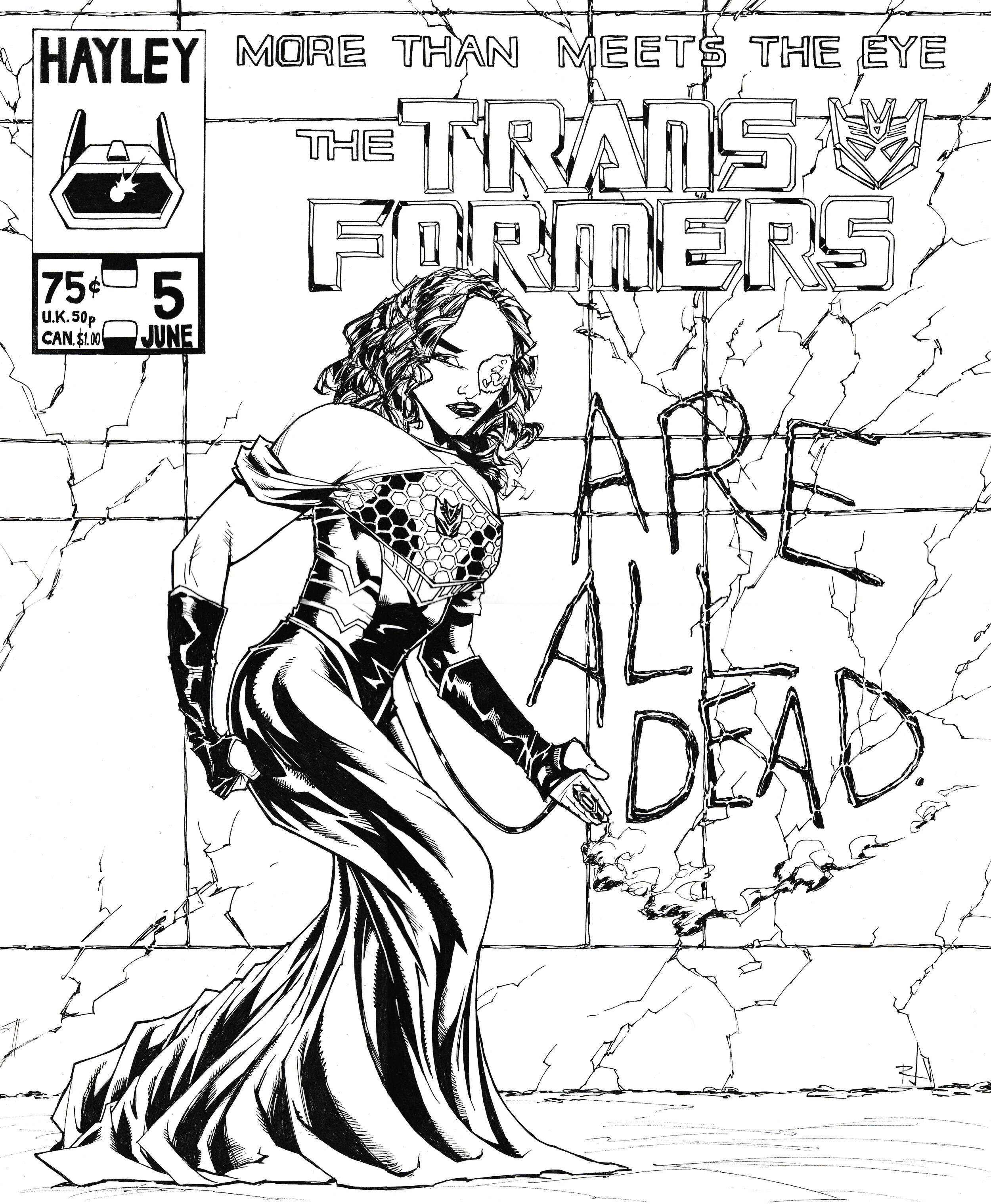 Ryan’s commission for Hayley as her Shockwave cosplay on that infamous cover.