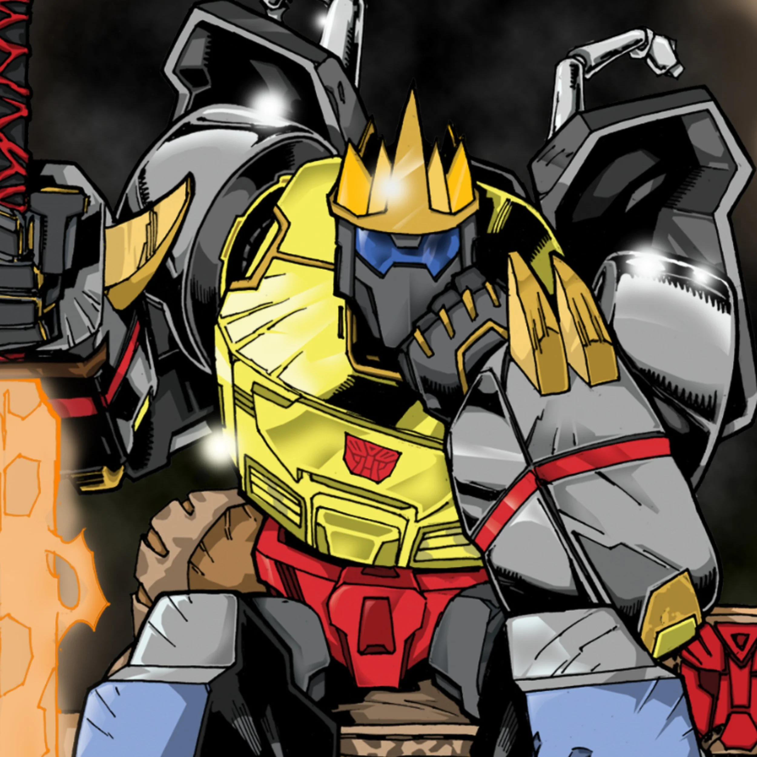 King Grimlock Art Card 5.25" x 6.5"