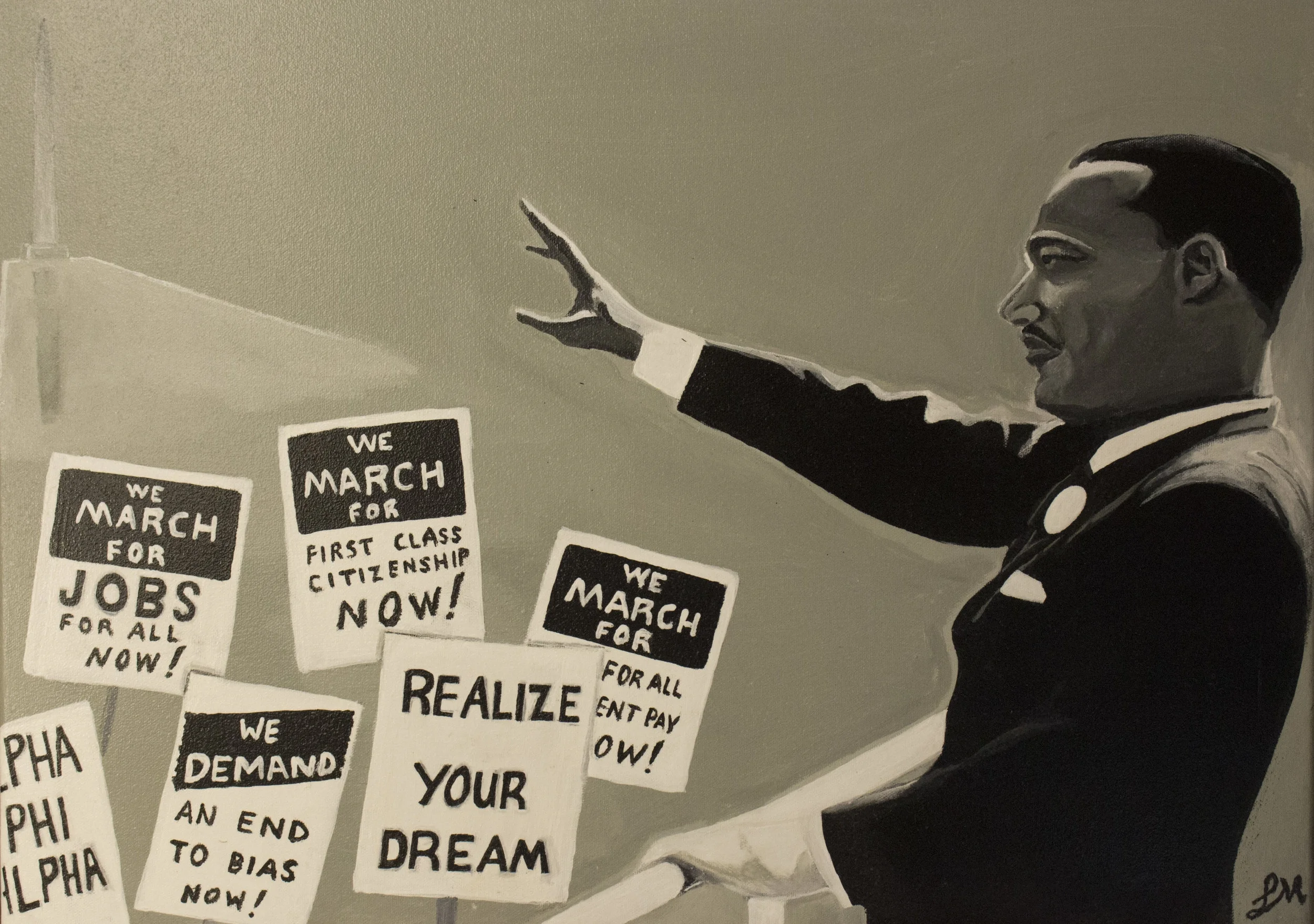 I Have A Dream Speech 18" x 24" Acrylic on canvas January 2018