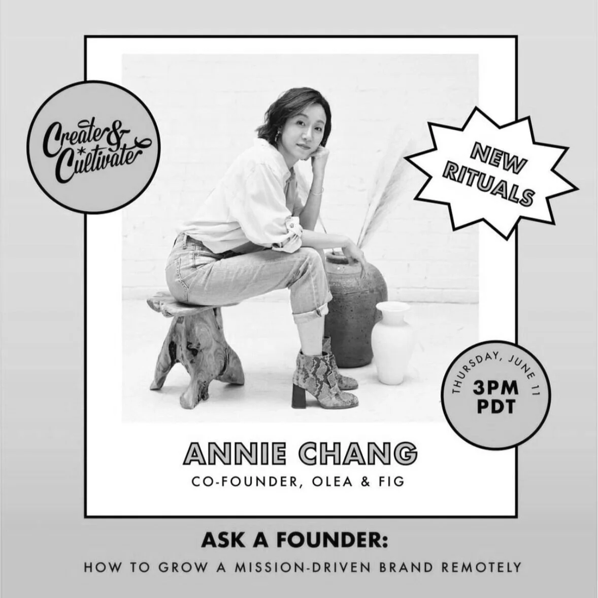 Olea &amp; Fig x Create &amp; Cultivate Free Training: How to Build a Successful Mission-Driven Brand Online