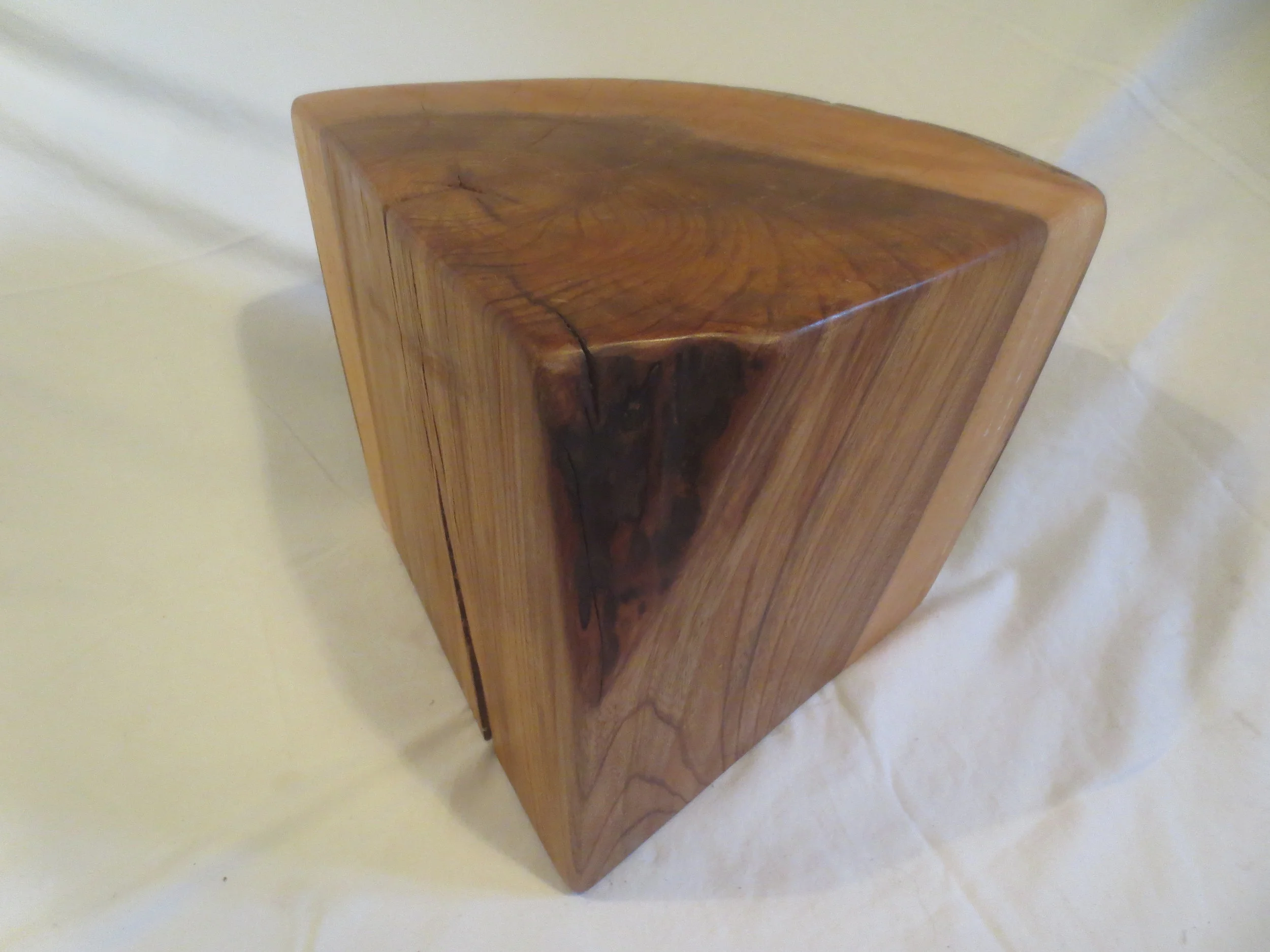  Split American Elm stump with bark on. Sanded and oiled. 140. 