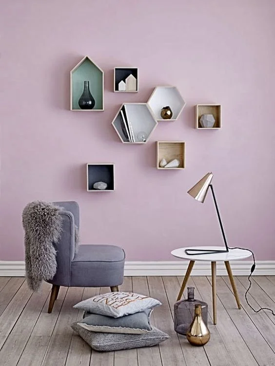 Niki Brantmark featured this gorgeous shot of Scandi inspired interiors with another similar Violet Verona shade.