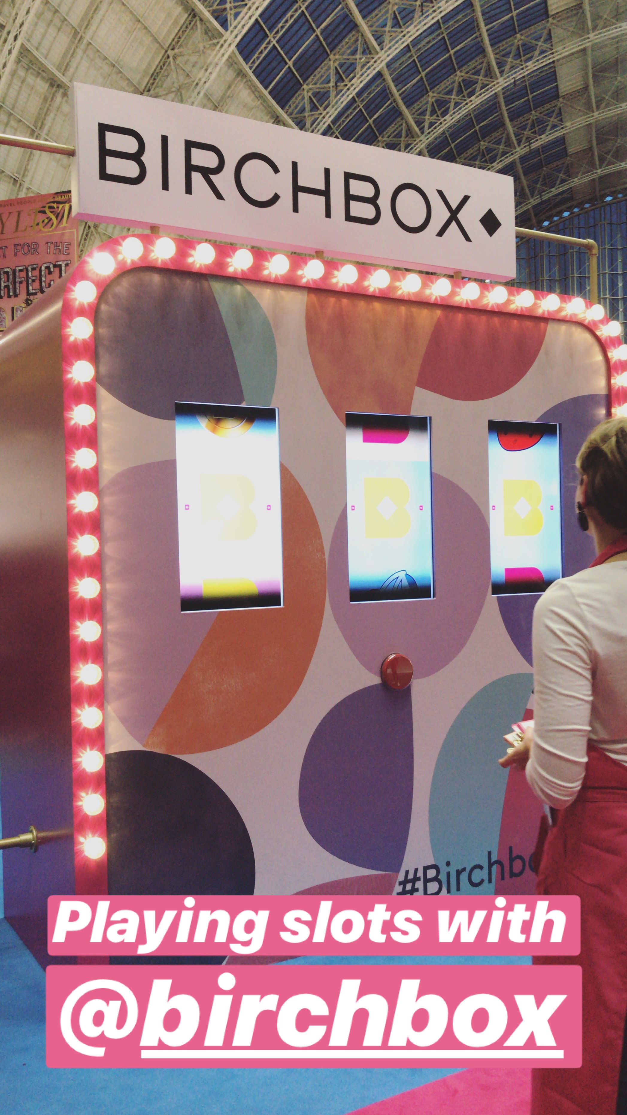 Birchbox were on site with their interactive slots game